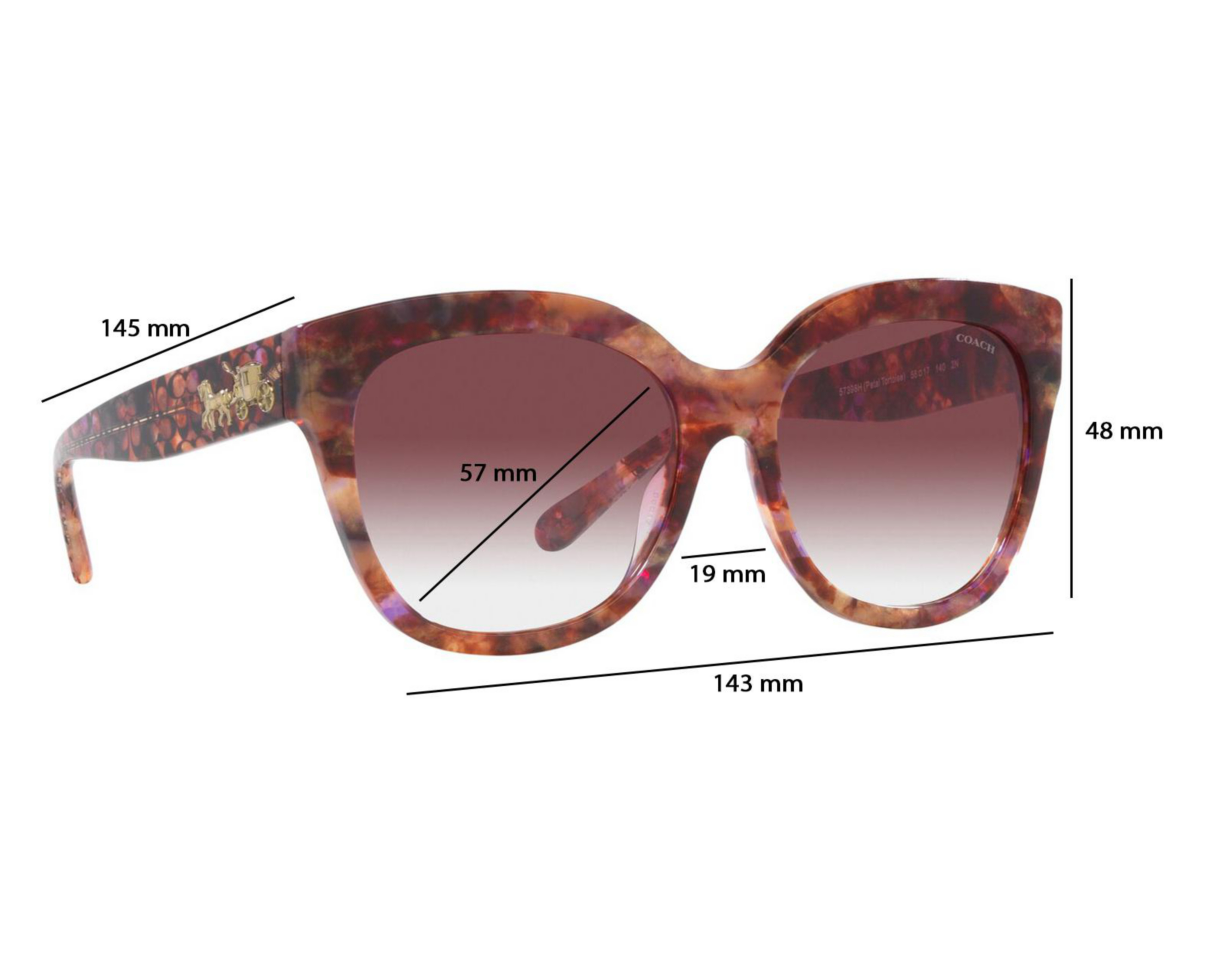 Foto 7 pulgar | Lentes de Sol para Mujer Coach Redondos Café
