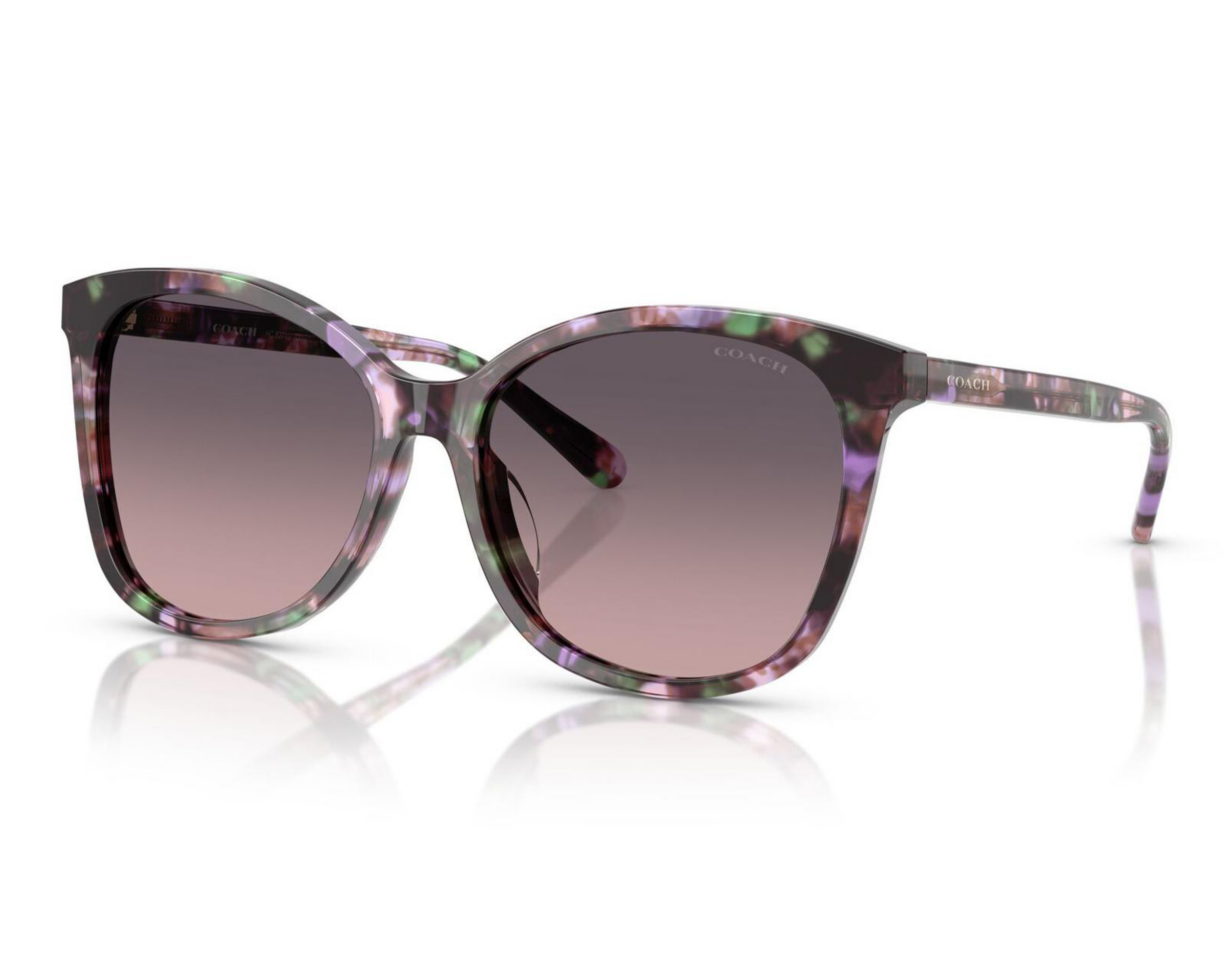 Foto 2 pulgar | Lentes de Sol para Mujer Coach Redondos Morados