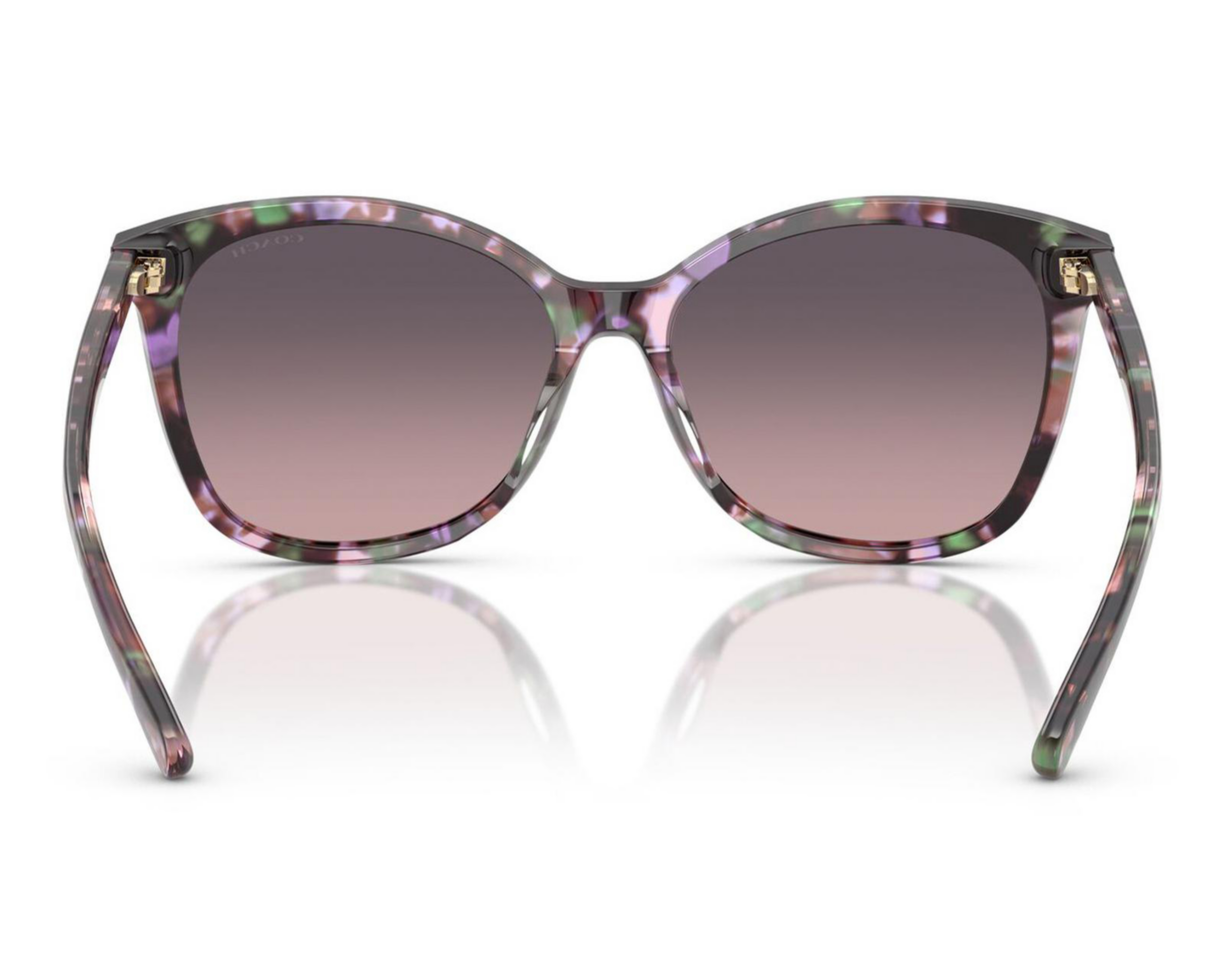 Foto 4 pulgar | Lentes de Sol para Mujer Coach Redondos Morados