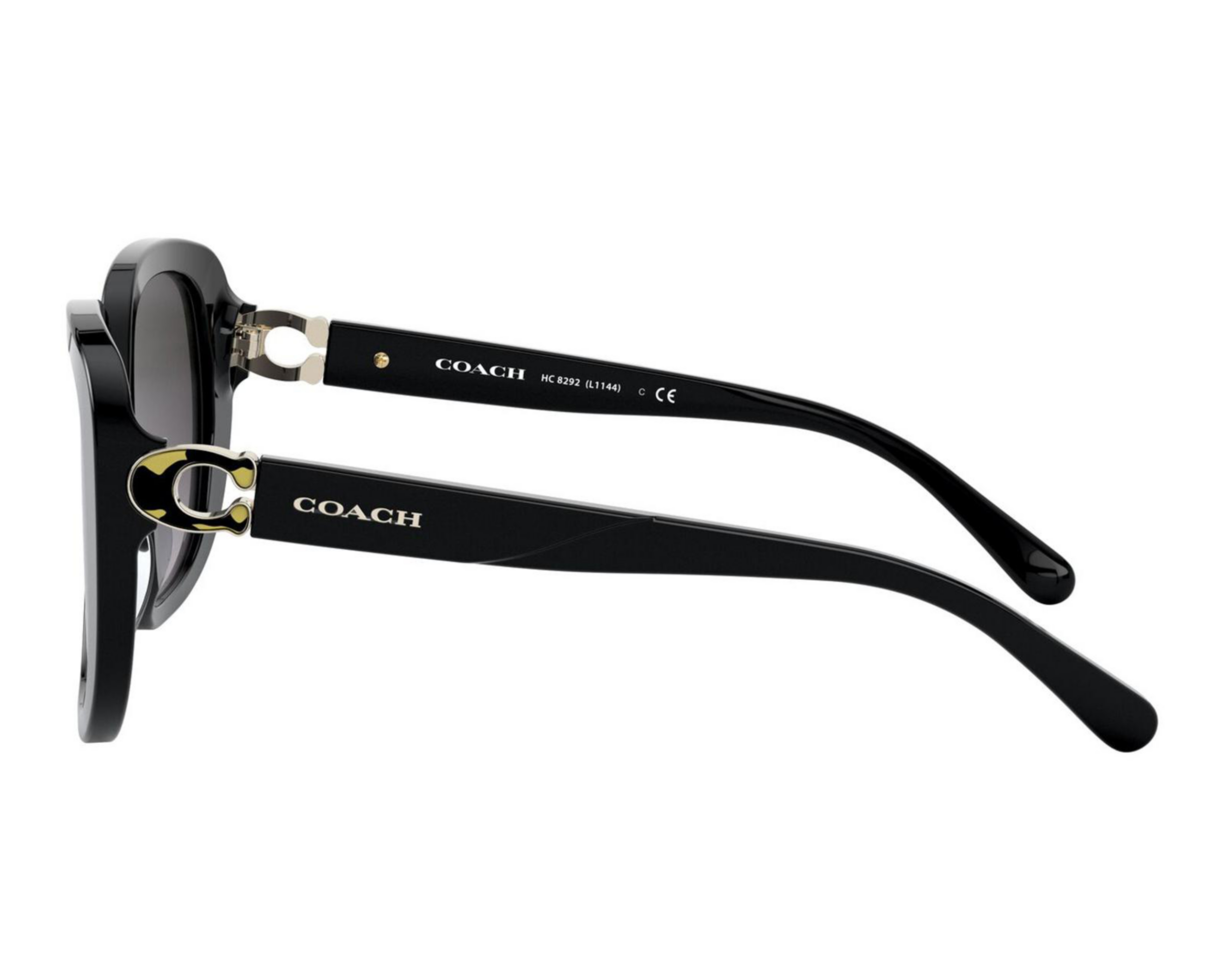 Foto 5 pulgar | Lentes de Sol para Mujer Coach Redondos Negro