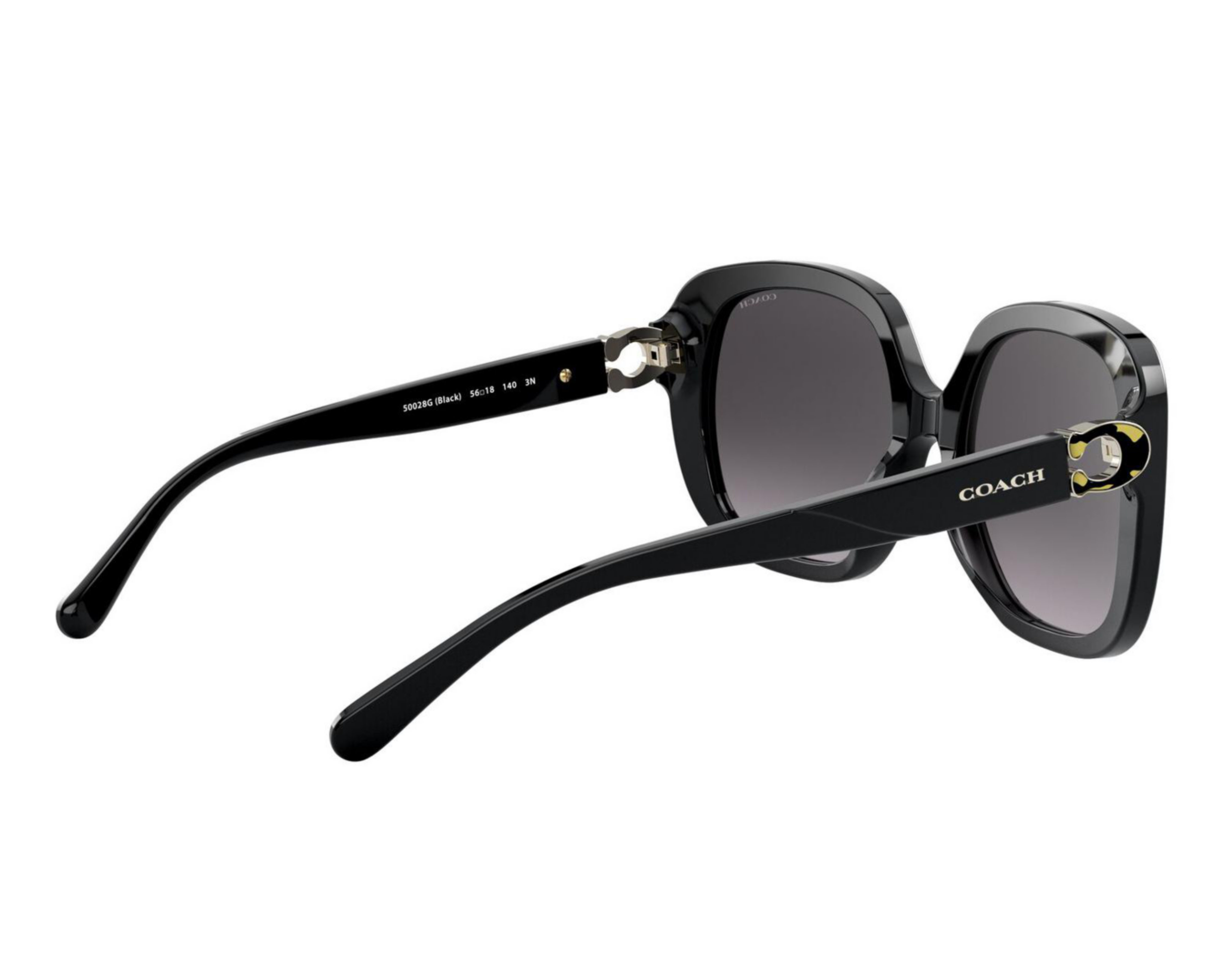Foto 6 pulgar | Lentes de Sol para Mujer Coach Redondos Negro
