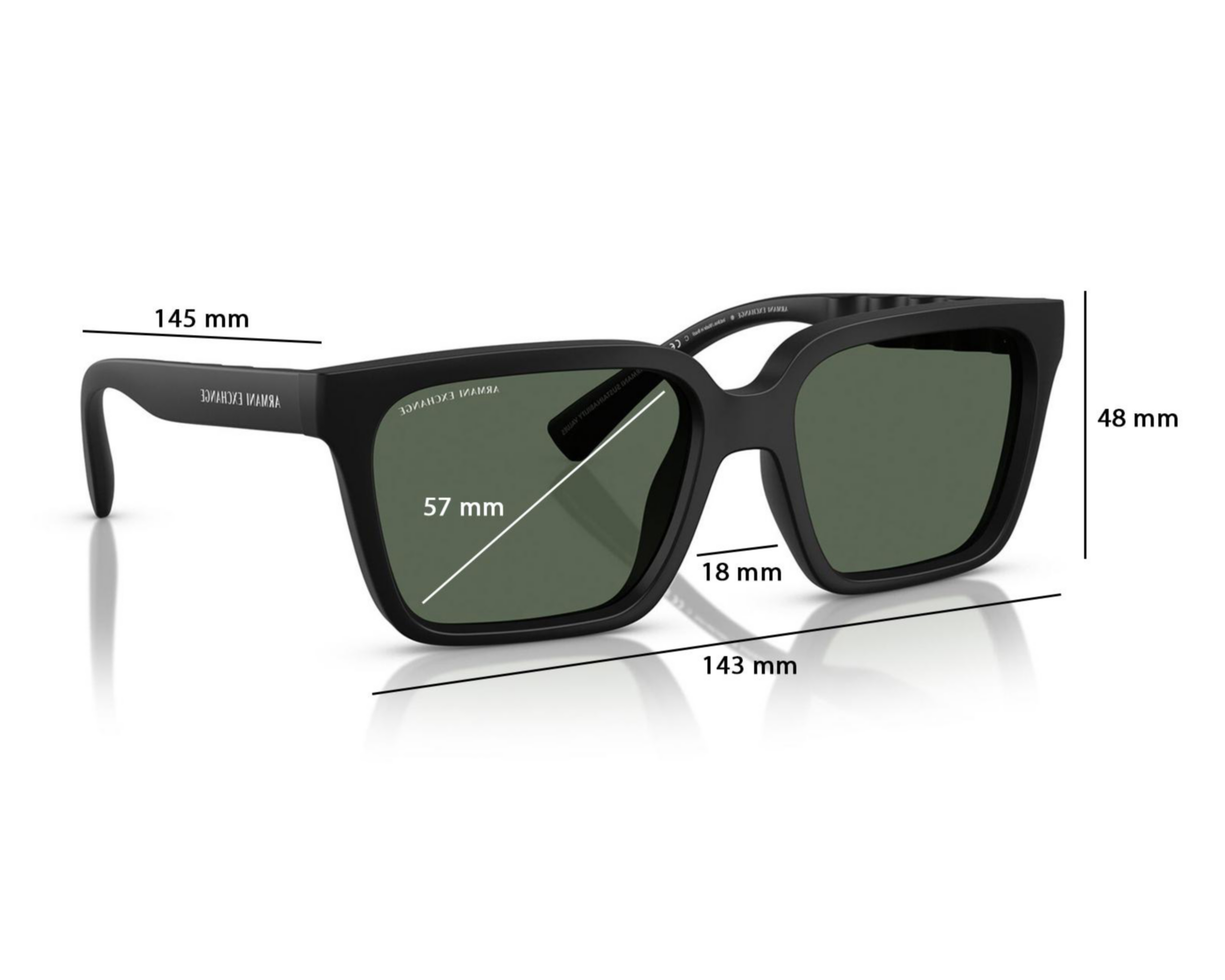 Foto 6 | Lentes de Sol para Hombre Armani Exchange Cuadrados Negro