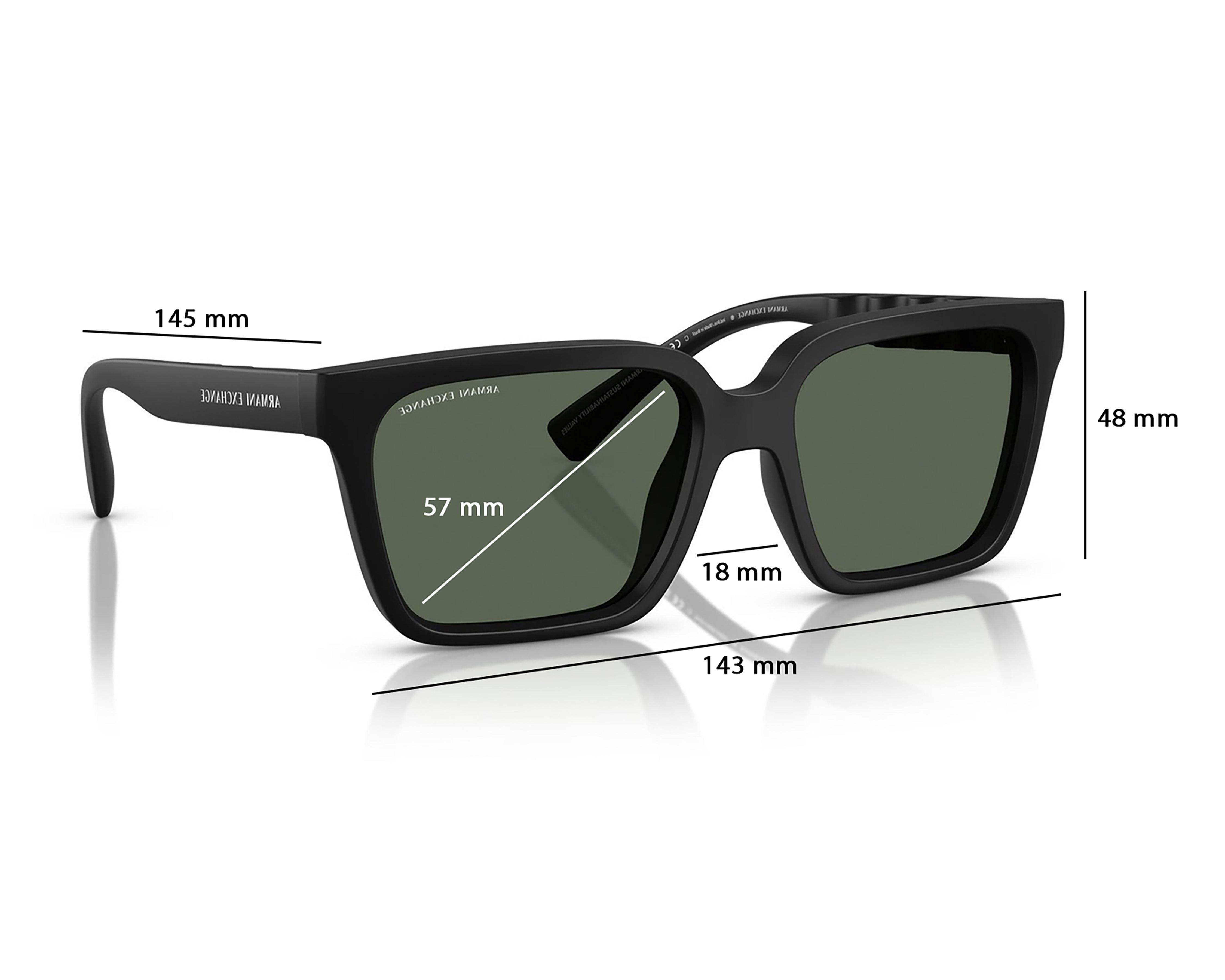 Foto 8 pulgar | Lentes de Sol para Hombre Armani Exchange Cuadrados Negro