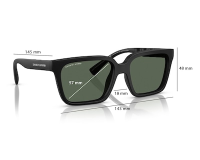 Foto 7 | Lentes de Sol para Hombre Armani Exchange Cuadrados Negro
