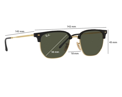 Foto 6 | Lentes de Sol Unisex Ray-Ban Hexagonal Negro
