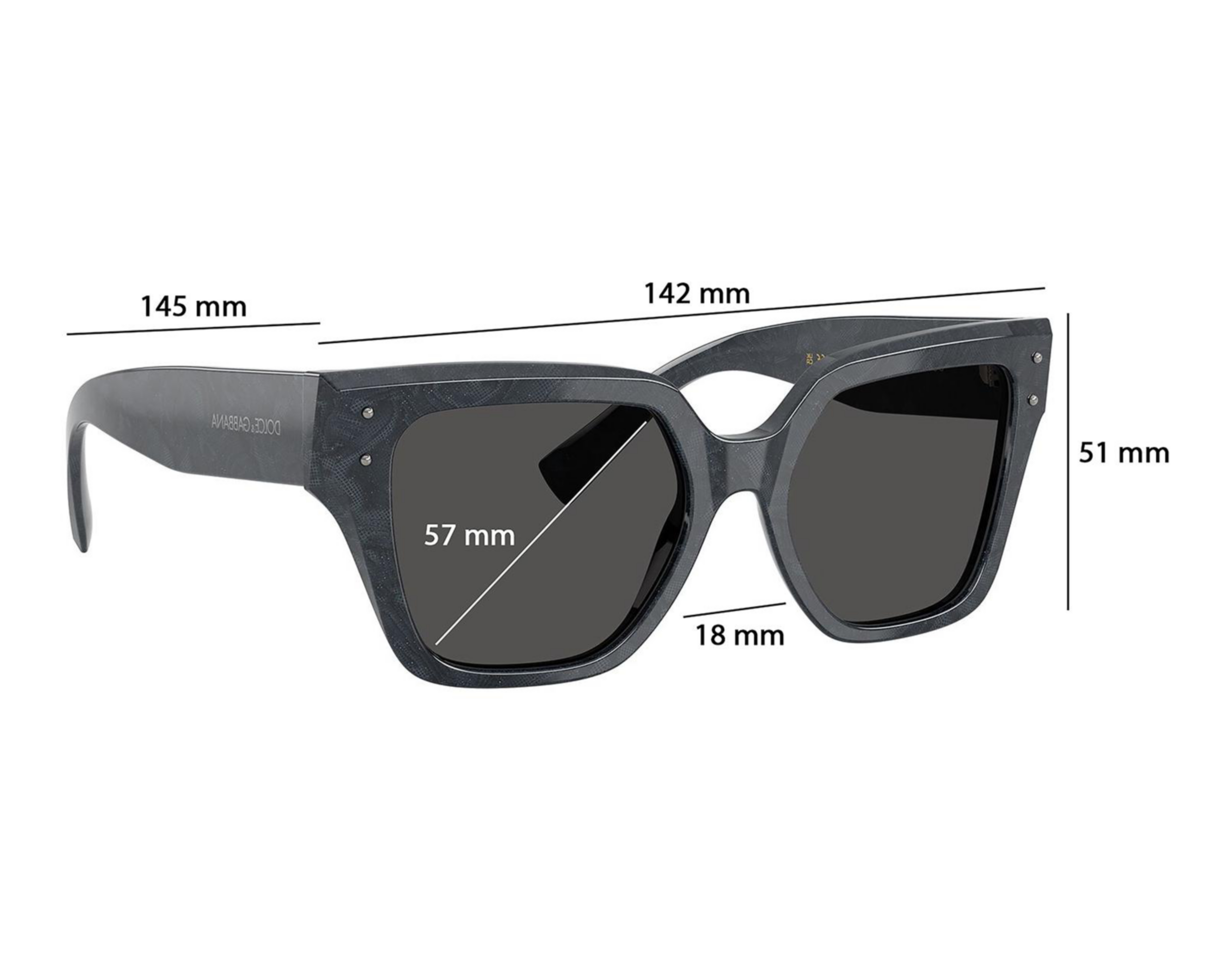 Foto 7 pulgar | Lentes de Sol Dolce & Gabbana Cuadrados Negros