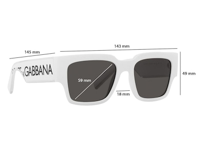 Foto 6 | Lentes de Sol Unisex Dolce & Gabbana Cuadrados Blancos