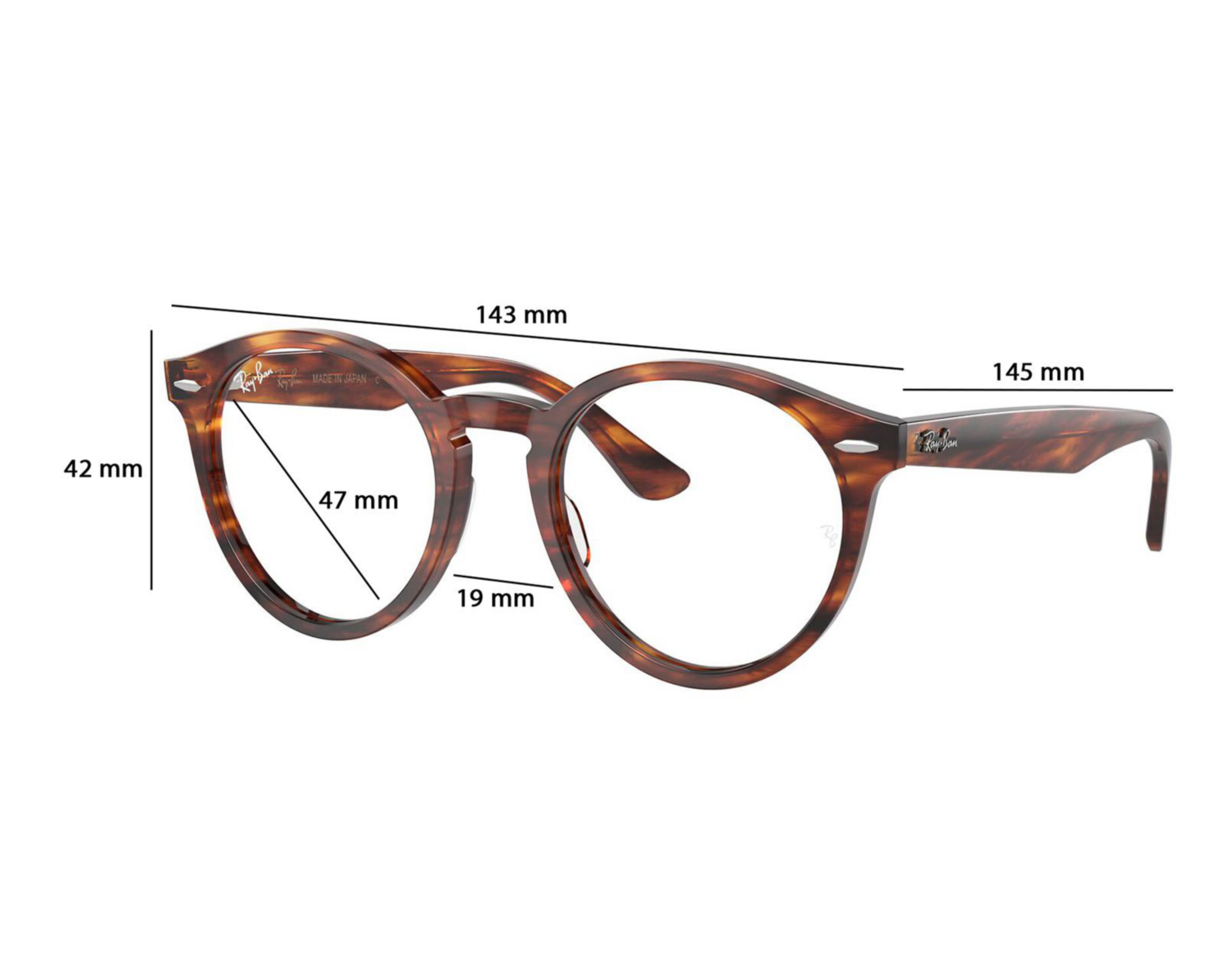 Foto 7 pulgar | Armazón Oftálmico Unisex Ray-Ban Redondo Carey
