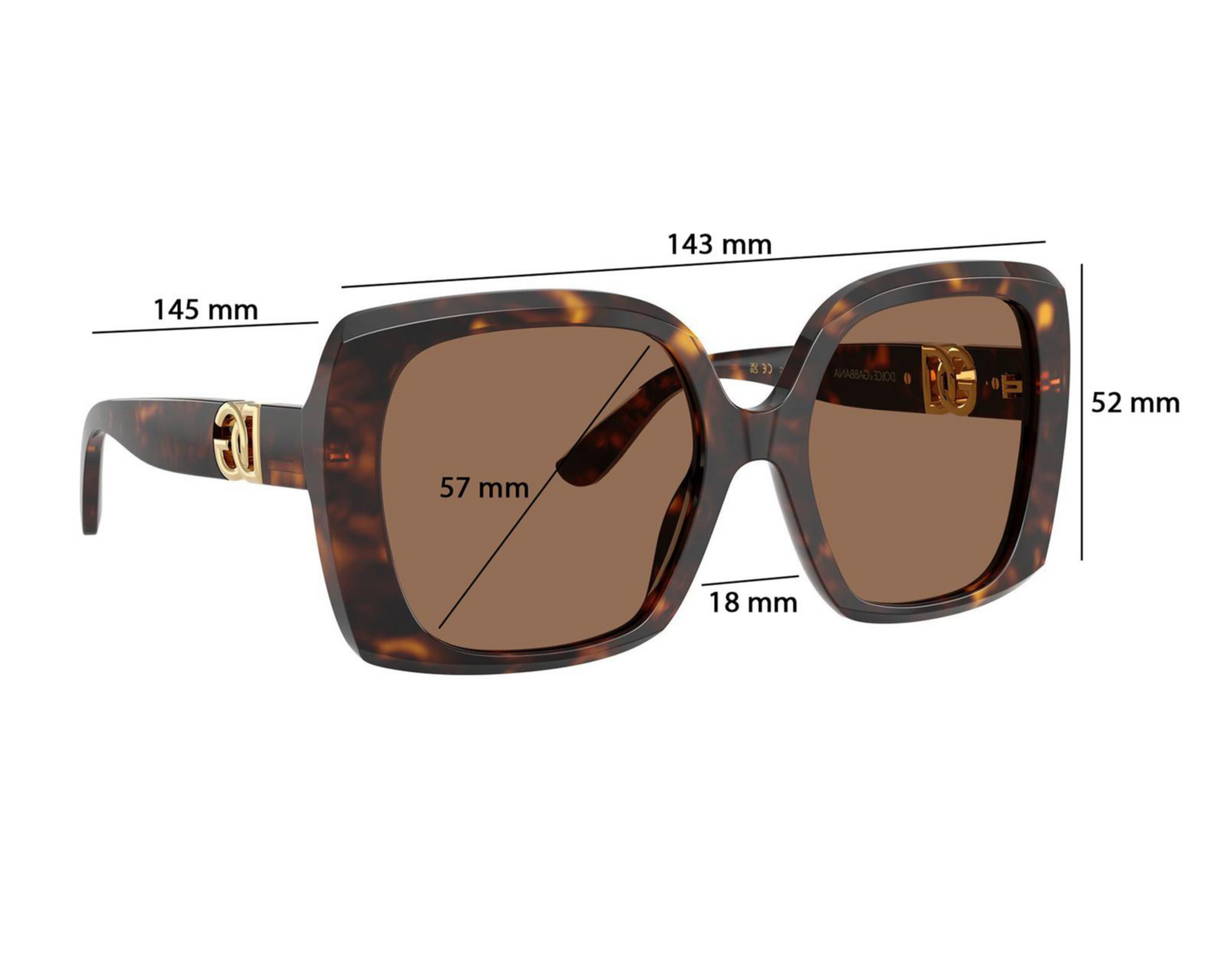 Foto 7 pulgar | Lentes de Sol para Mujer Dolce & Gabbana Cuadrados Carey