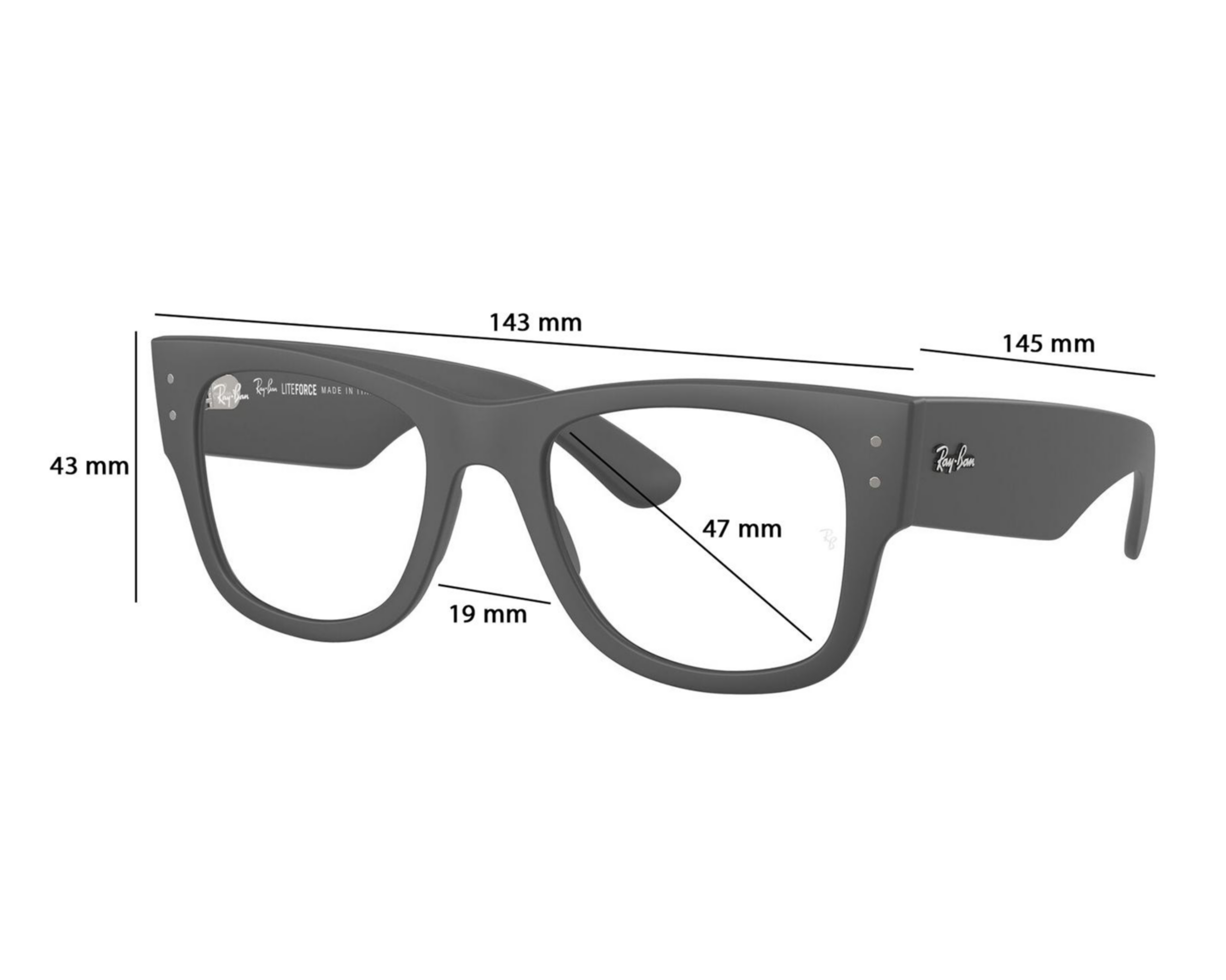 Foto 7 pulgar | Armazón Oftálmico Unisex Ray-Ban Cuadrado Gris