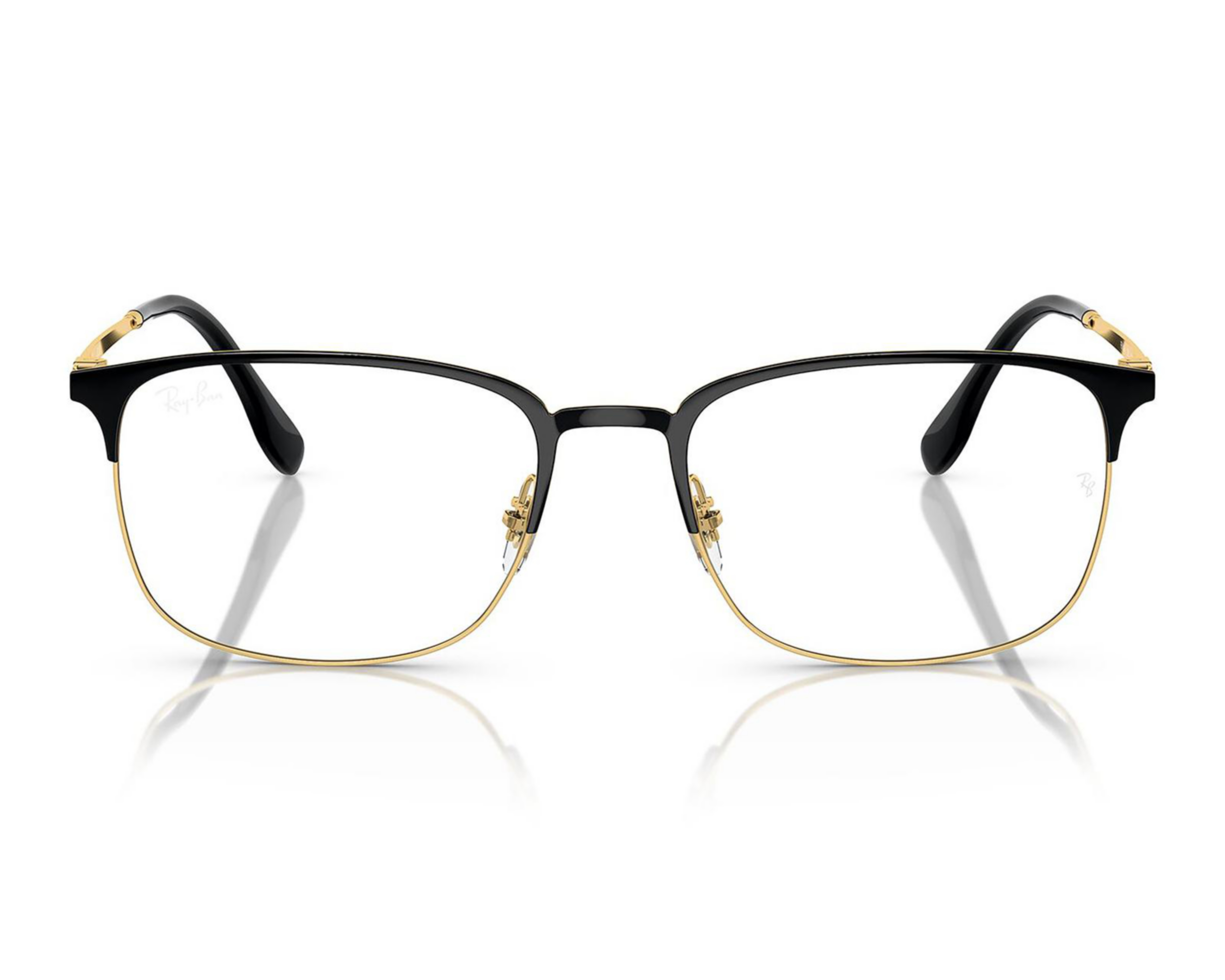 Foto 3 pulgar | Armazón Oftálmico Unisex Ray-Ban Rectangular Dorado