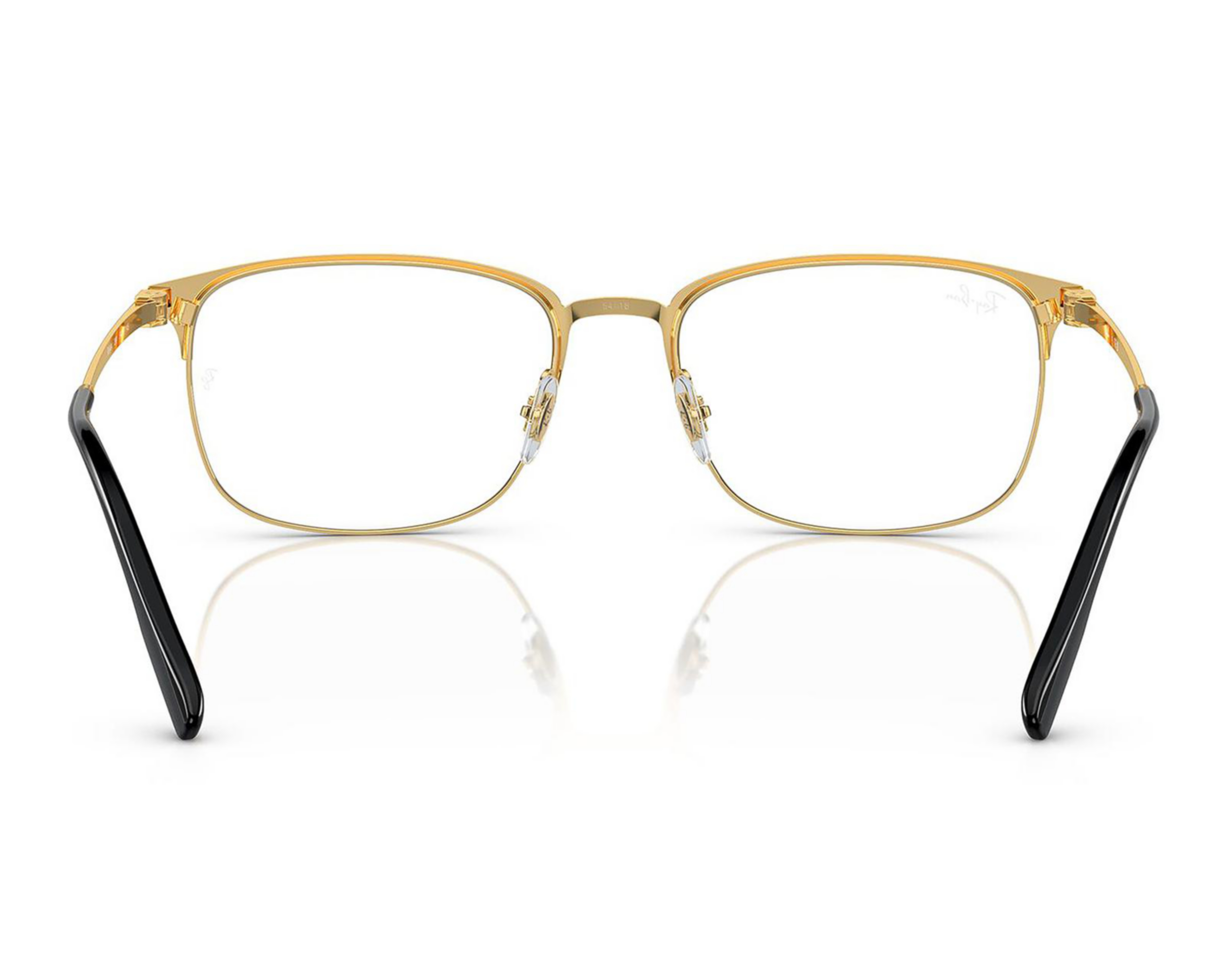 Foto 4 pulgar | Armazón Oftálmico Unisex Ray-Ban Rectangular Dorado