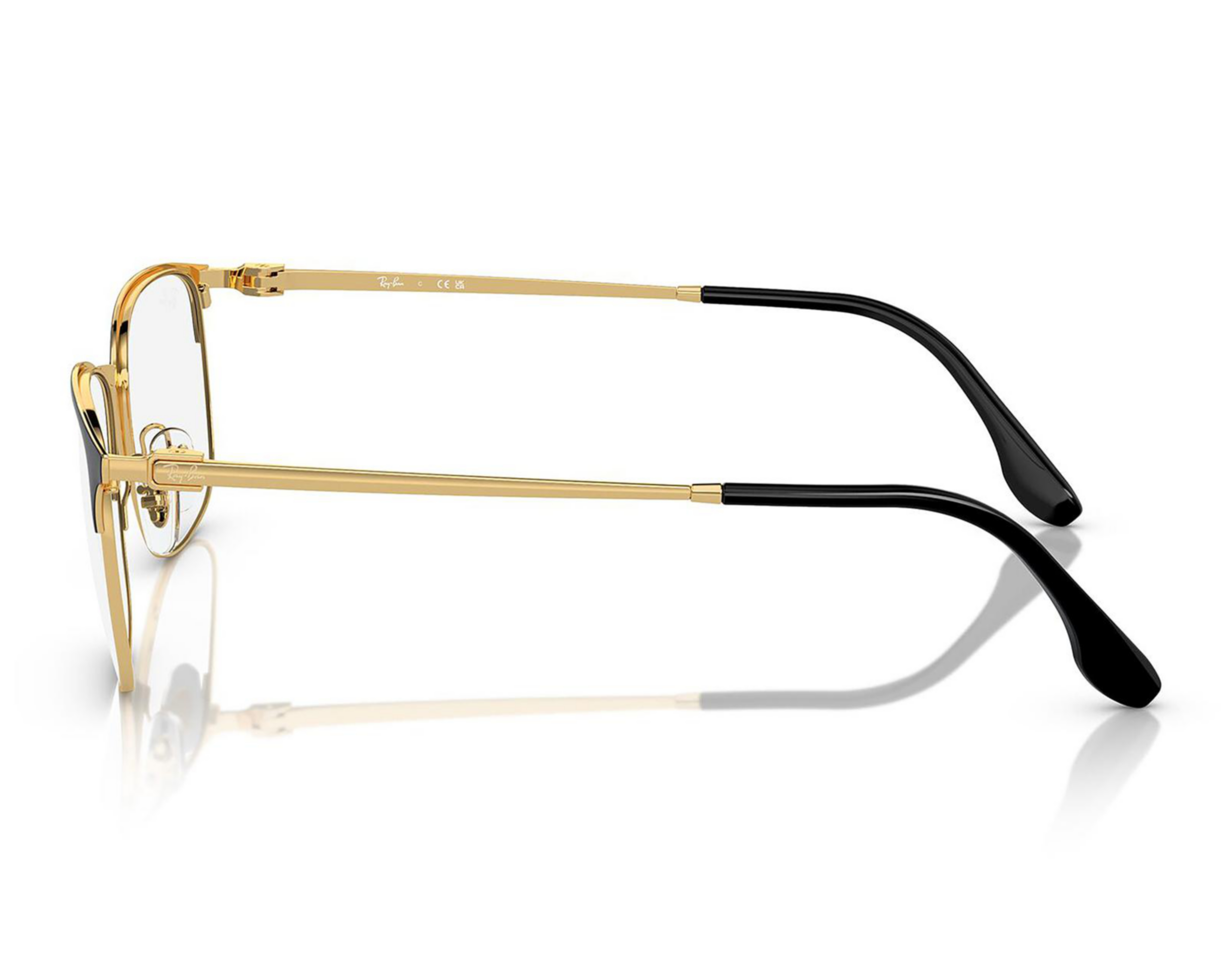 Foto 5 pulgar | Armazón Oftálmico Unisex Ray-Ban Rectangular Dorado