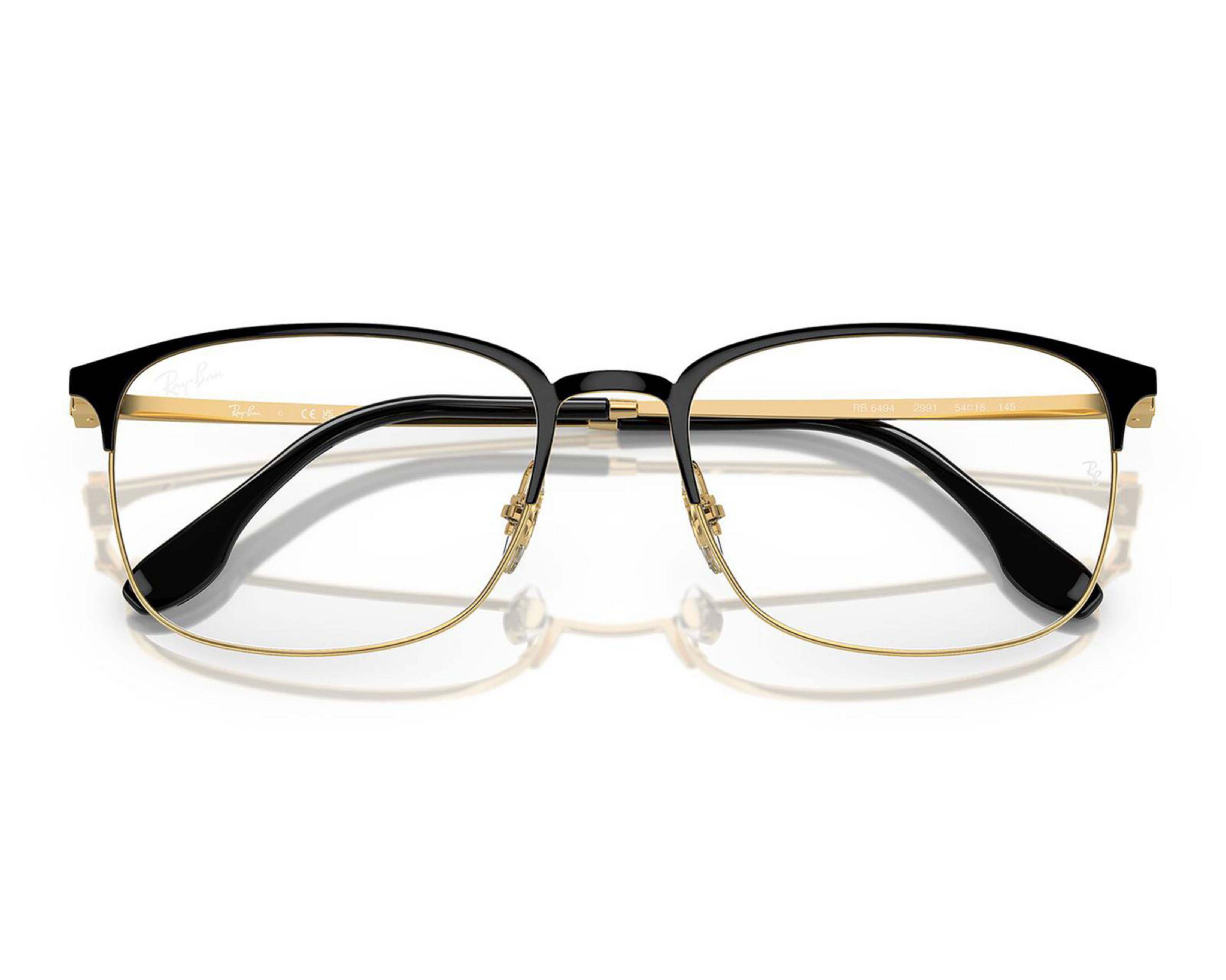 Foto 6 pulgar | Armazón Oftálmico Unisex Ray-Ban Rectangular Dorado
