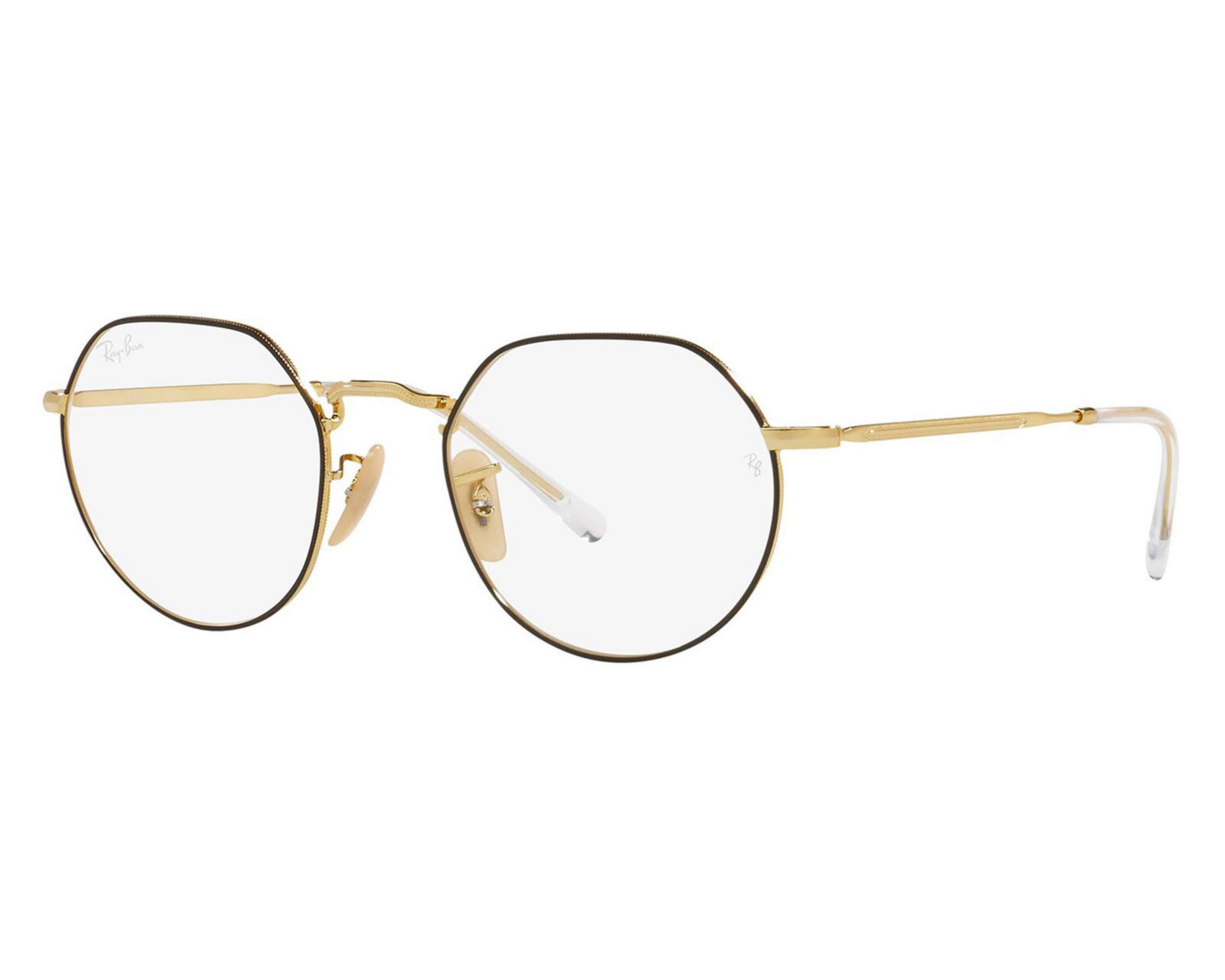 Foto 2 pulgar | Armazón Oftálmico Unisex Ray-Ban Redondo Dorado