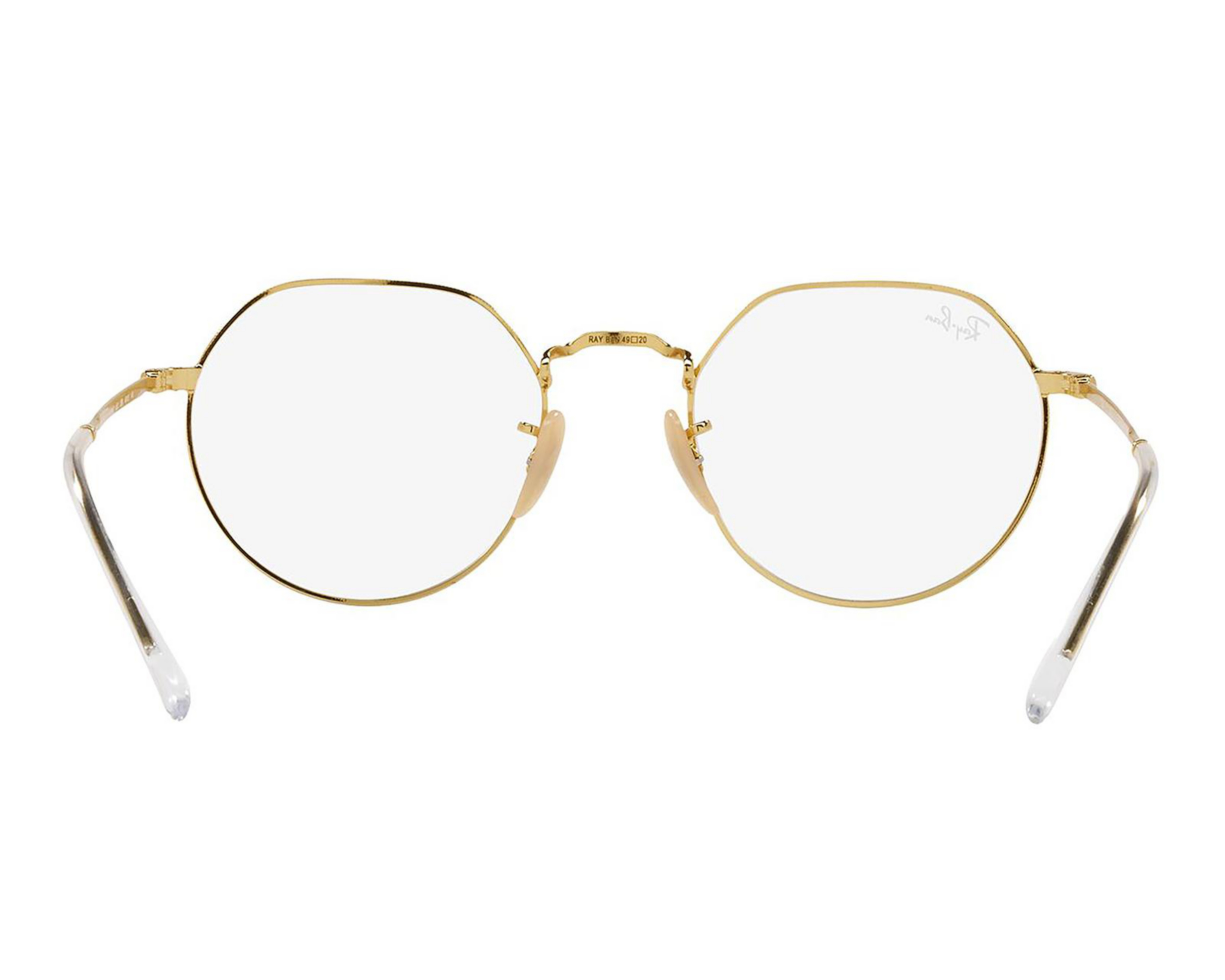 Foto 4 pulgar | Armazón Oftálmico Unisex Ray-Ban Redondo Dorado