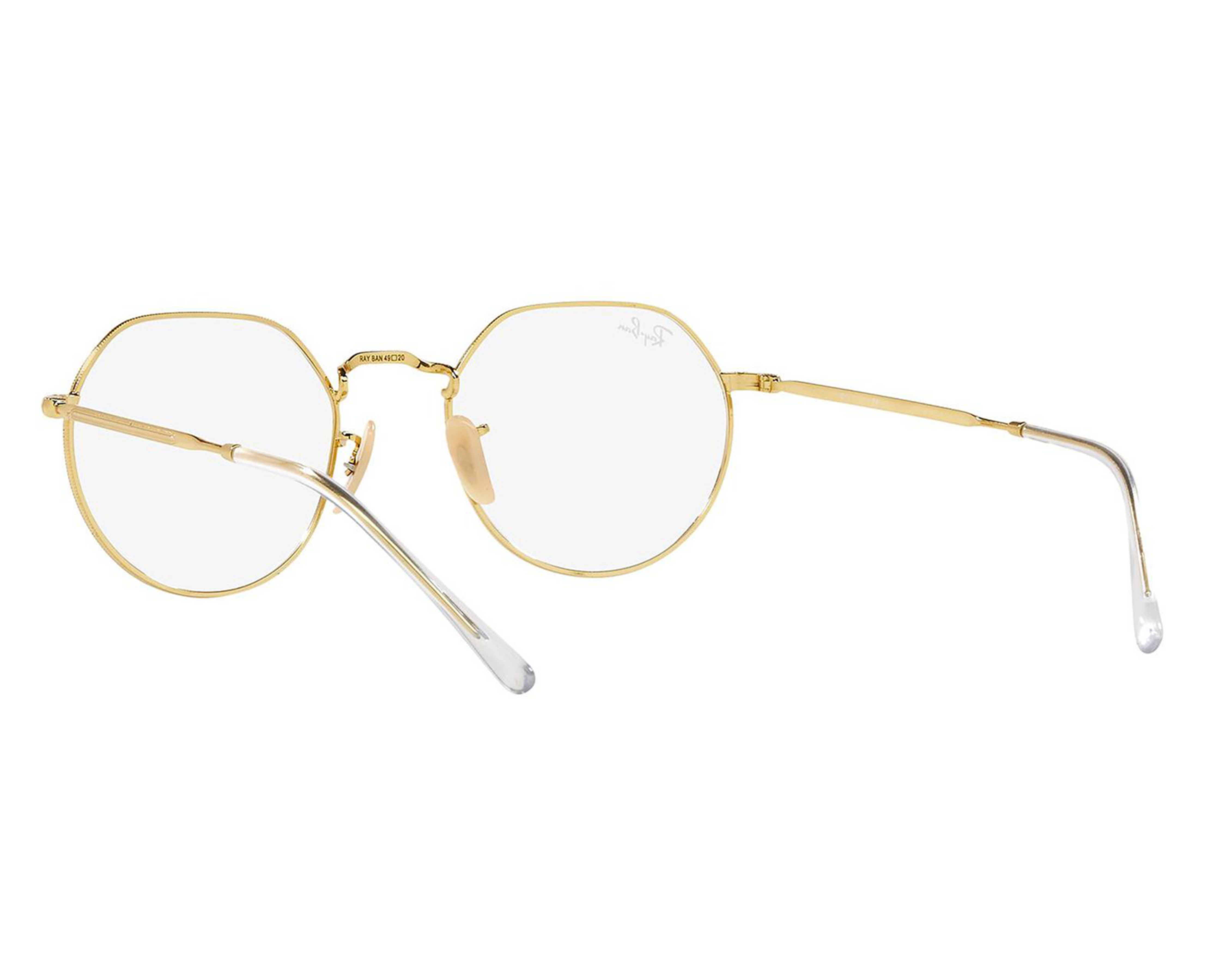 Foto 6 pulgar | Armazón Oftálmico Unisex Ray-Ban Redondo Dorado