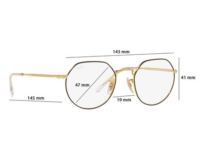 Foto 6 | Armazón Oftálmico Unisex Ray-Ban Redondo Dorado