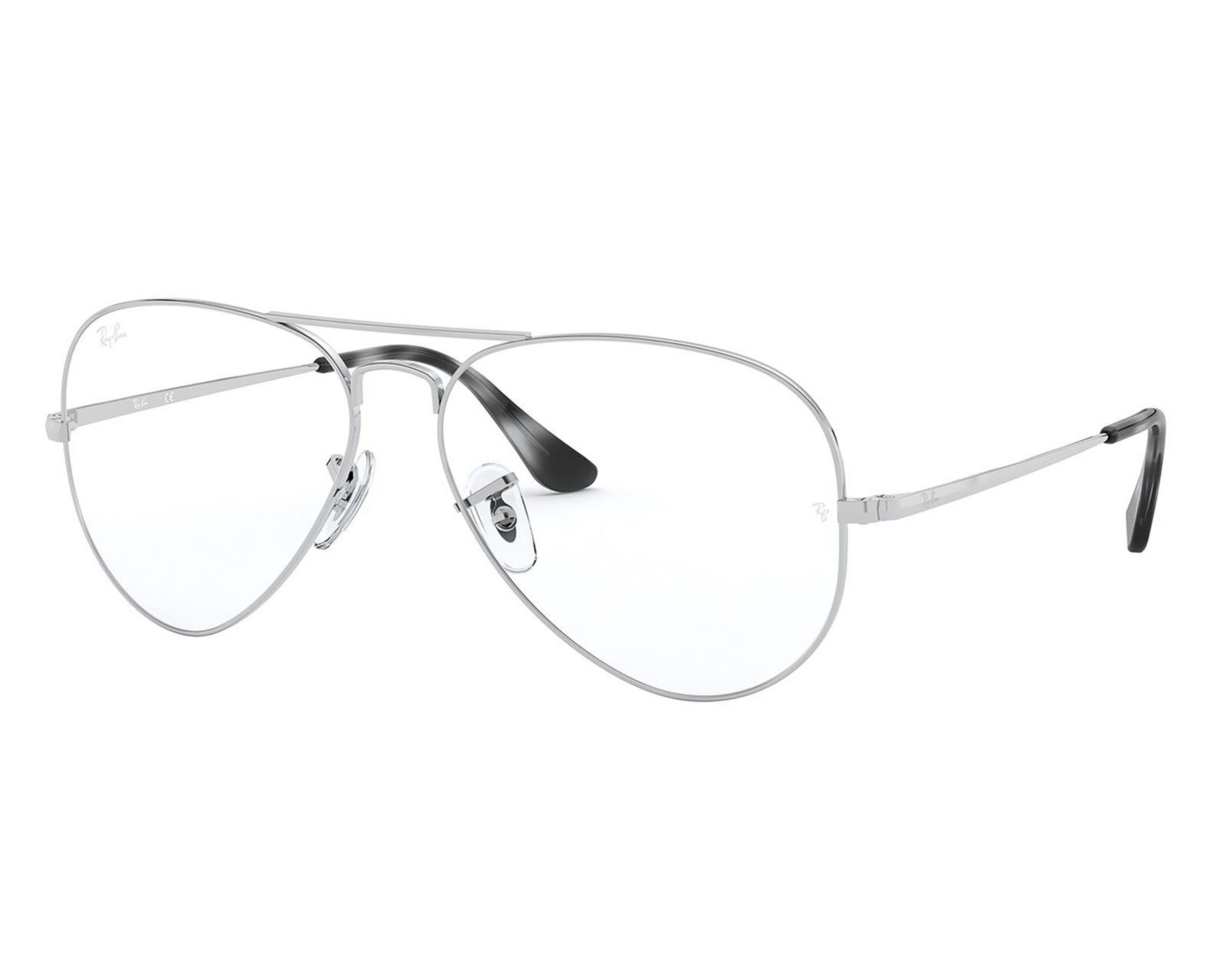 Armazón Oftálmico Unisex Ray-Ban Aviador Plateado