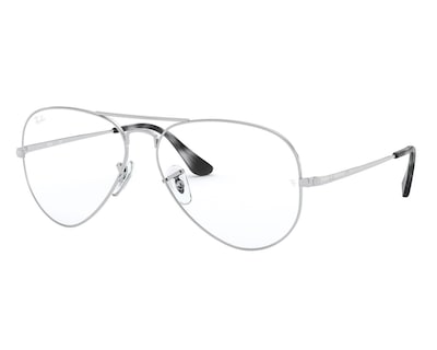 Foto 1 | Armazón Oftálmico Unisex Ray-Ban Aviador Plateado