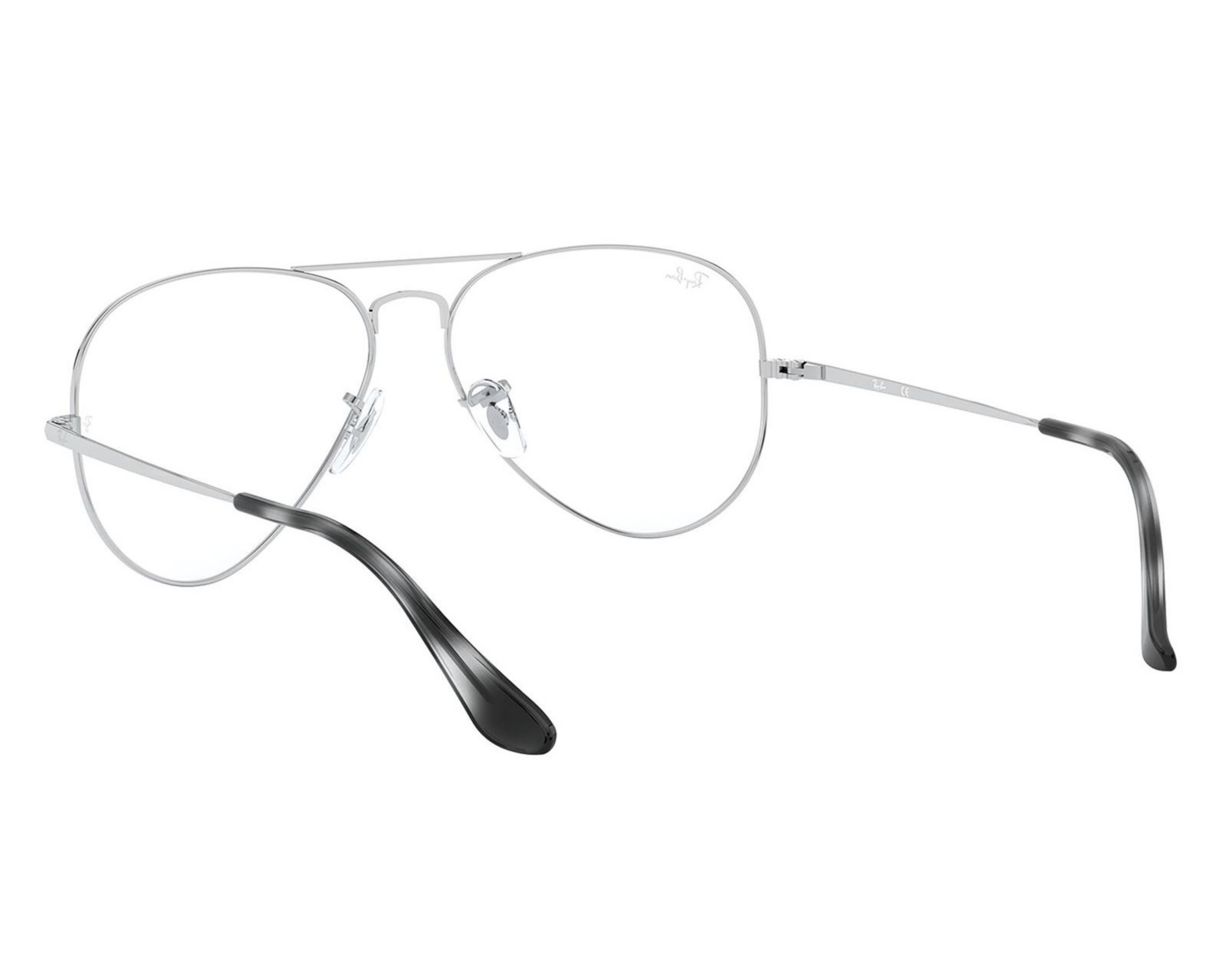 Foto 6 pulgar | Armazón Oftálmico Unisex Ray-Ban Aviador Plateado