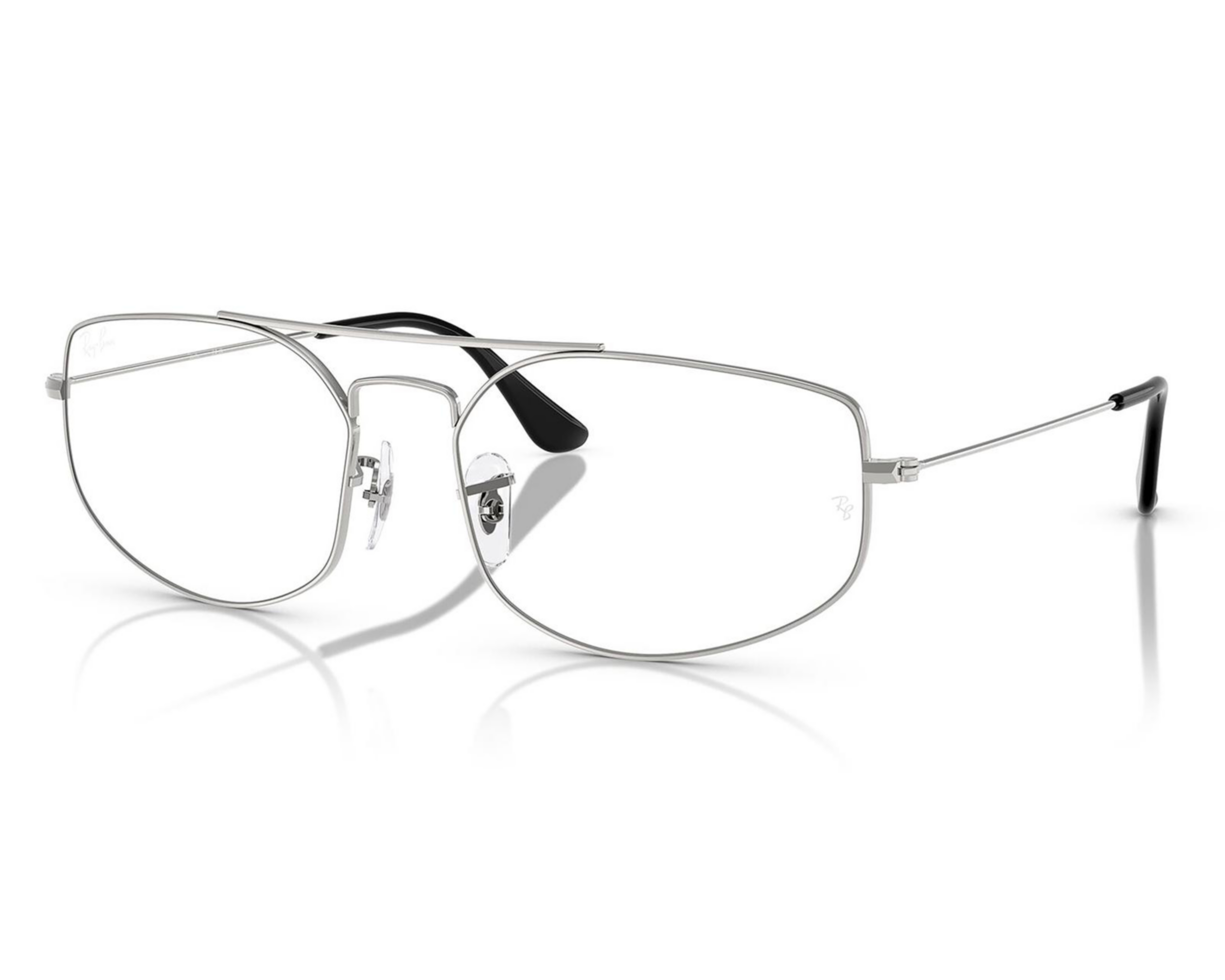 Foto 1 | Armazón Oftálmico Unisex Ray-Ban Aviador Plateado