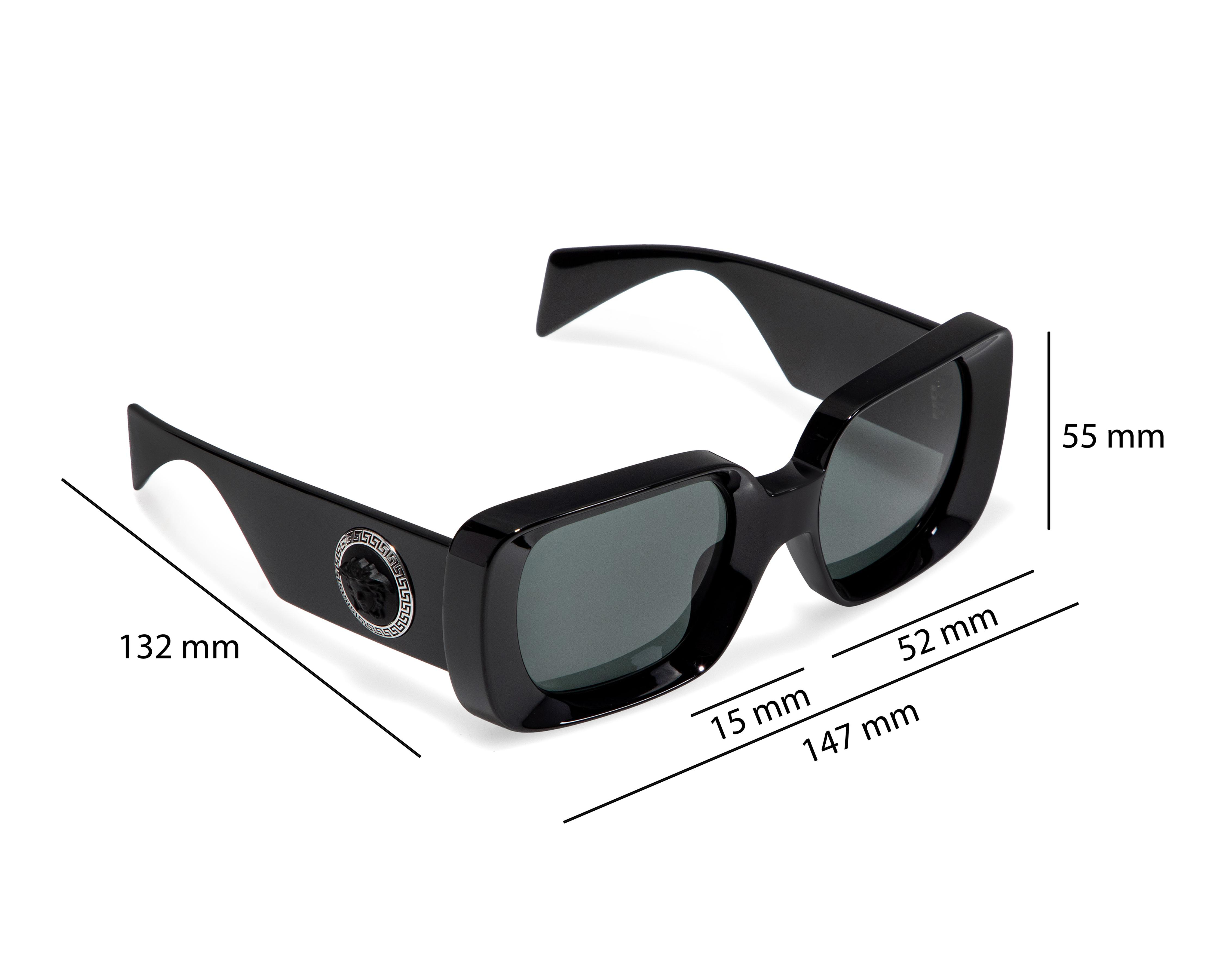 Foto 7 | Lentes de Sol para Mujer Versace Rectangulares Negros