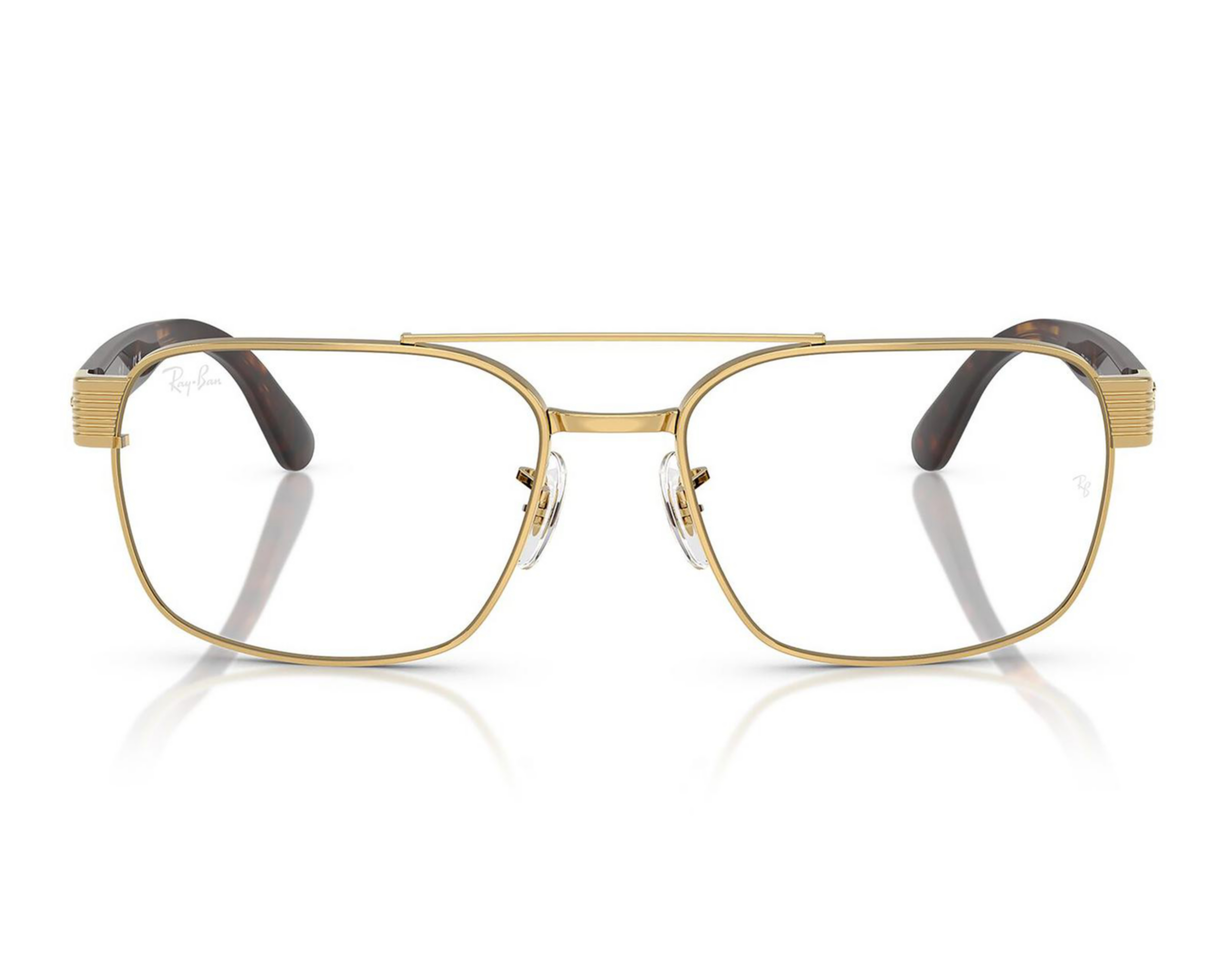 Foto 3 pulgar | Armazón Oftálmico para Hombre Ray-Ban Cuadrado Dorado