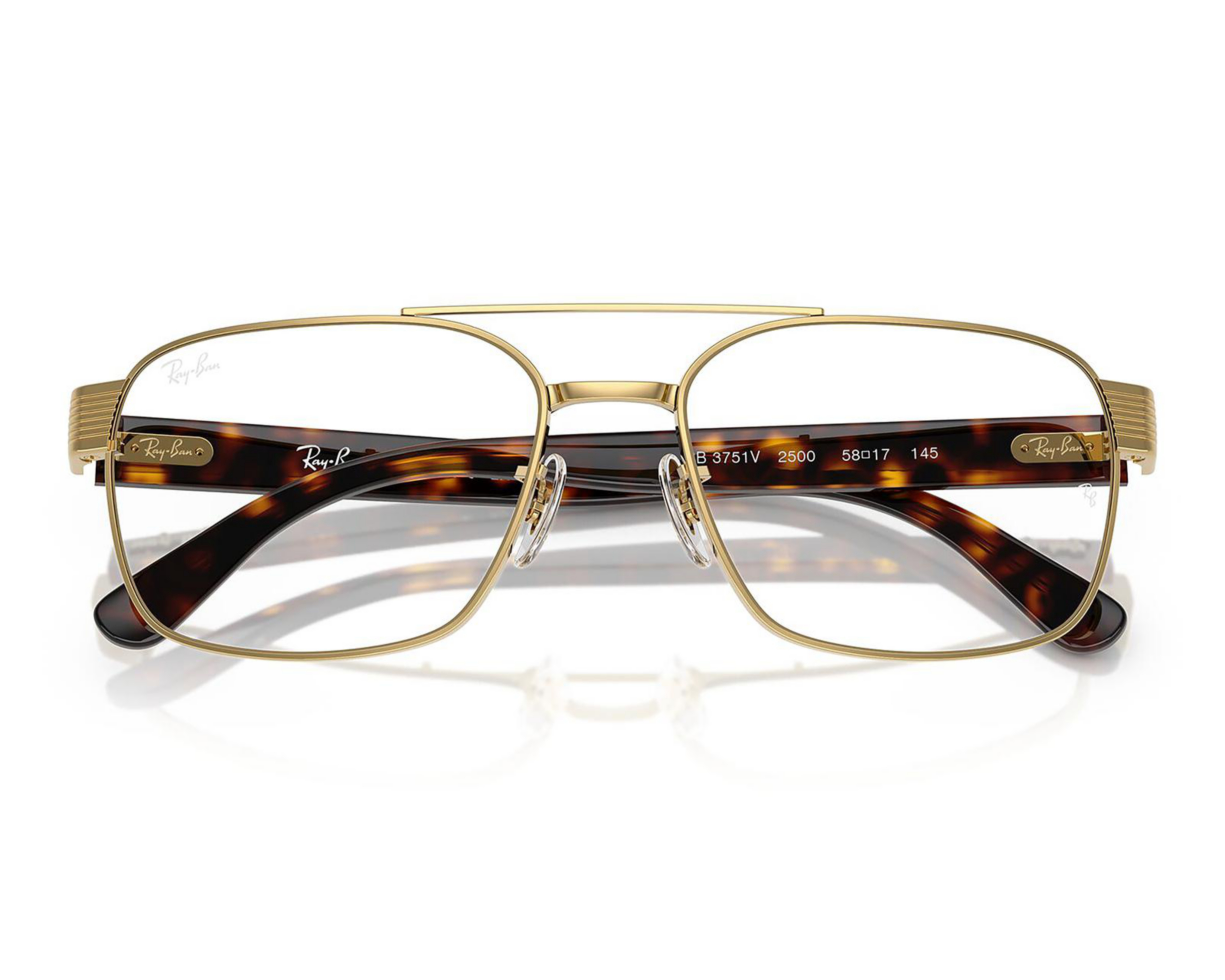 Foto 6 pulgar | Armazón Oftálmico para Hombre Ray-Ban Cuadrado Dorado