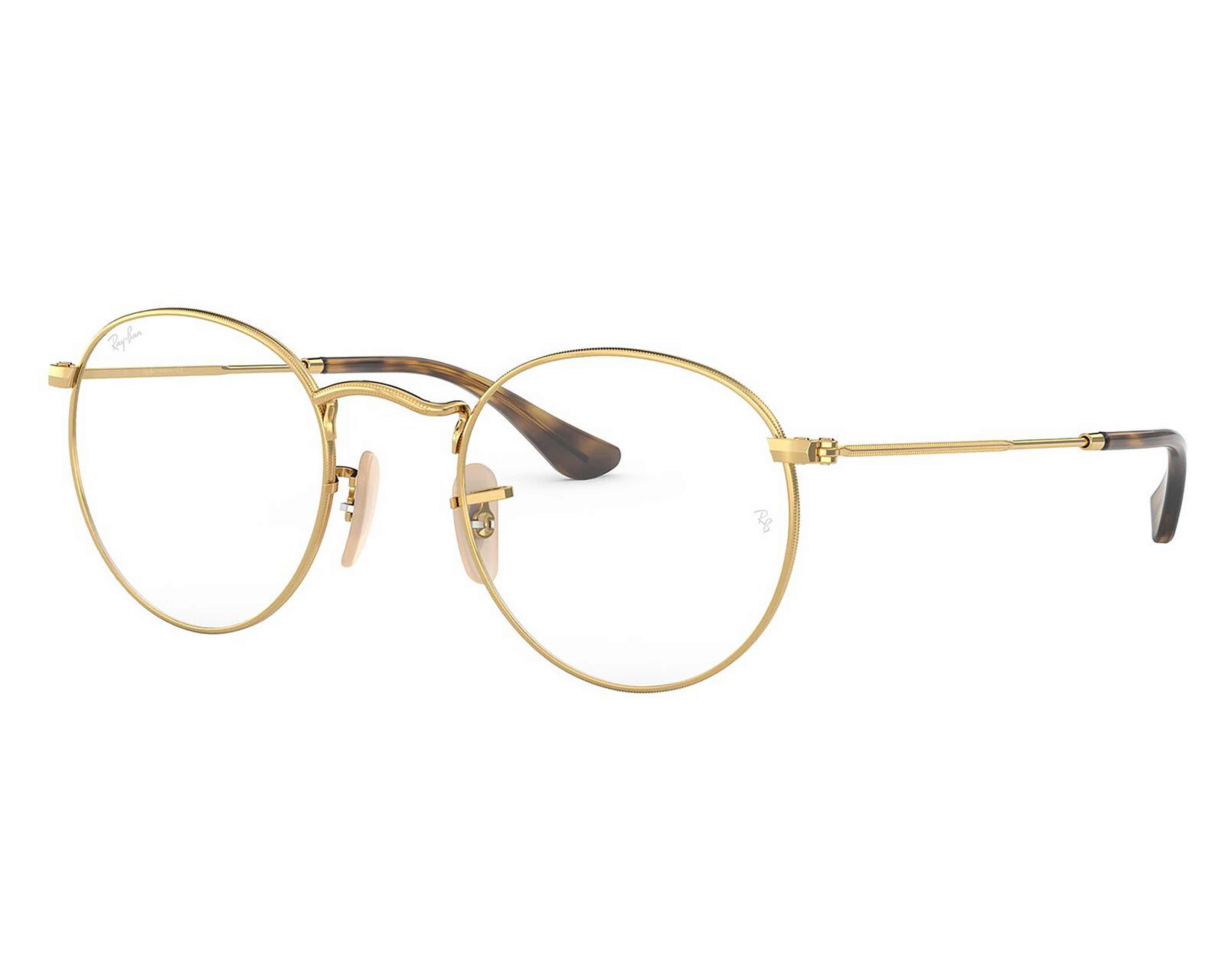 Armazón Oftálmico Unisex Ray-Ban Redondo Dorado