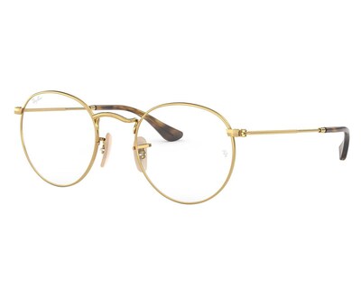 Foto 1 | Armazón Oftálmico Unisex Ray-Ban Redondo Dorado