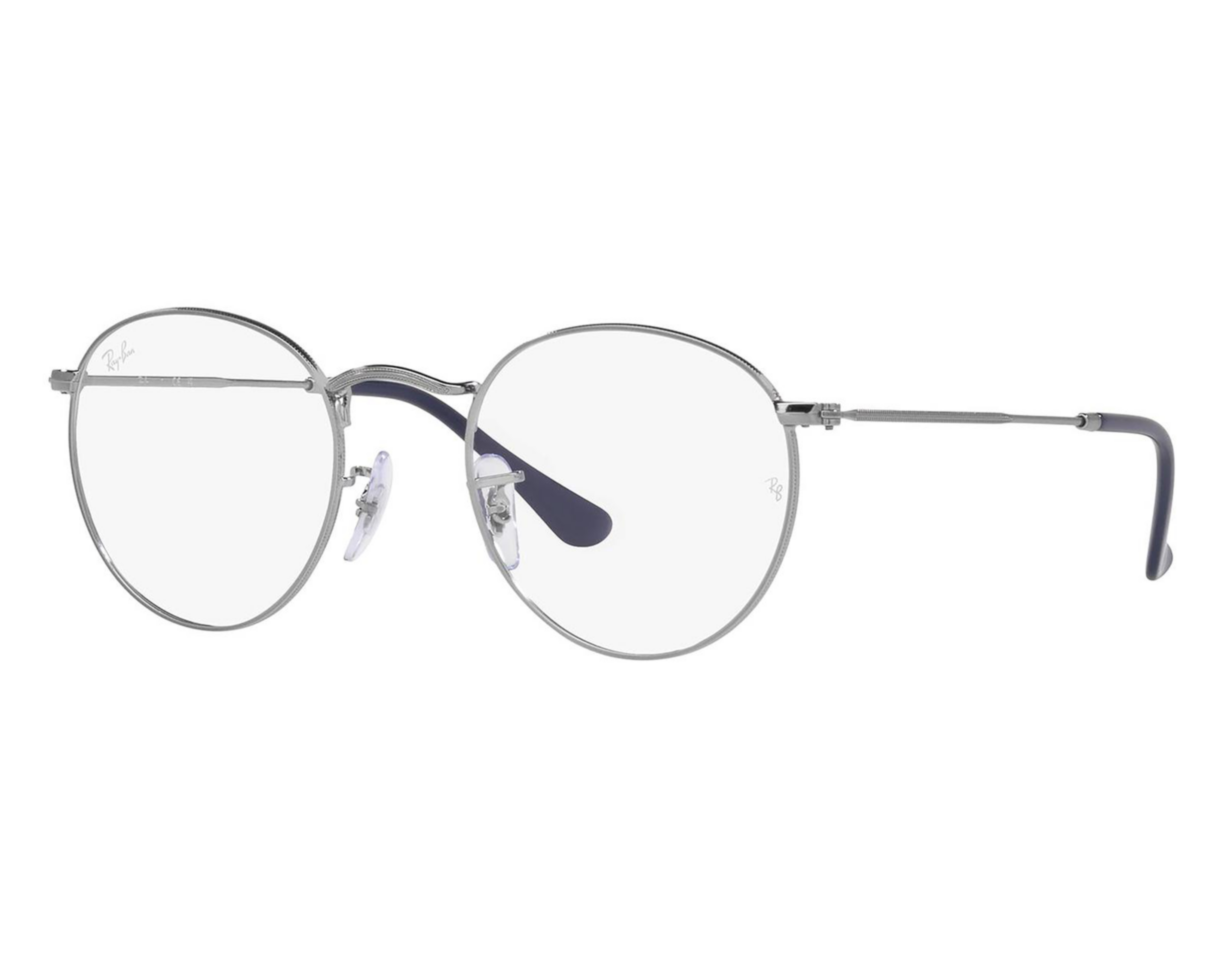 Armazón Oftálmico Unisex Ray-Ban Redondo Plateado