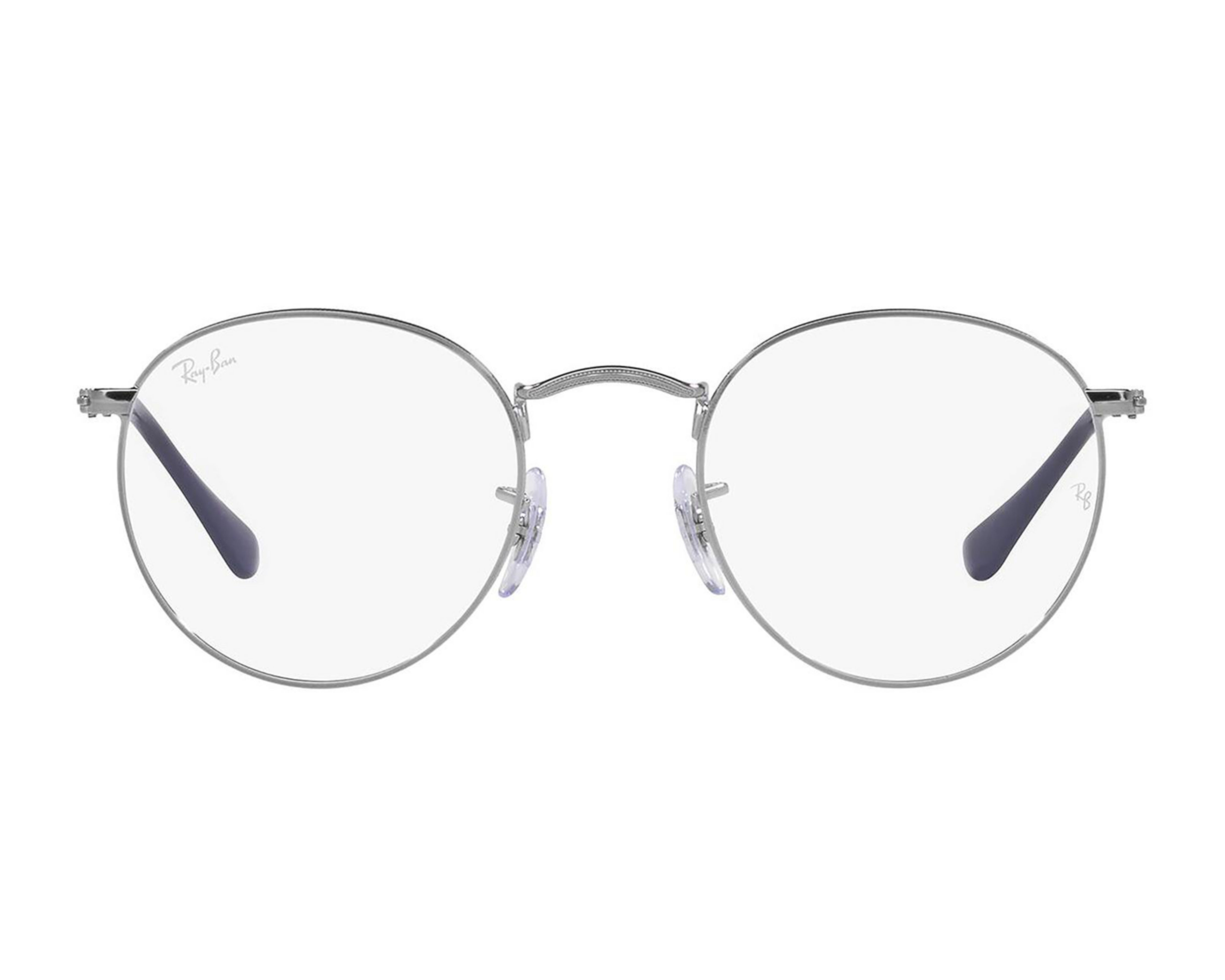 Foto 3 pulgar | Armazón Oftálmico Unisex Ray-Ban Redondo Plateado