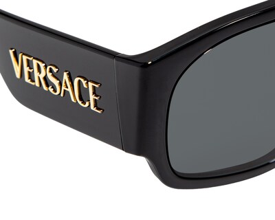 Foto 4 | Lentes de Sol Unisex Versace Rectangulares Negros