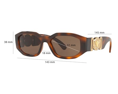 Foto 6 | Lentes de Sol Unisex Versace Rectangulares Carey