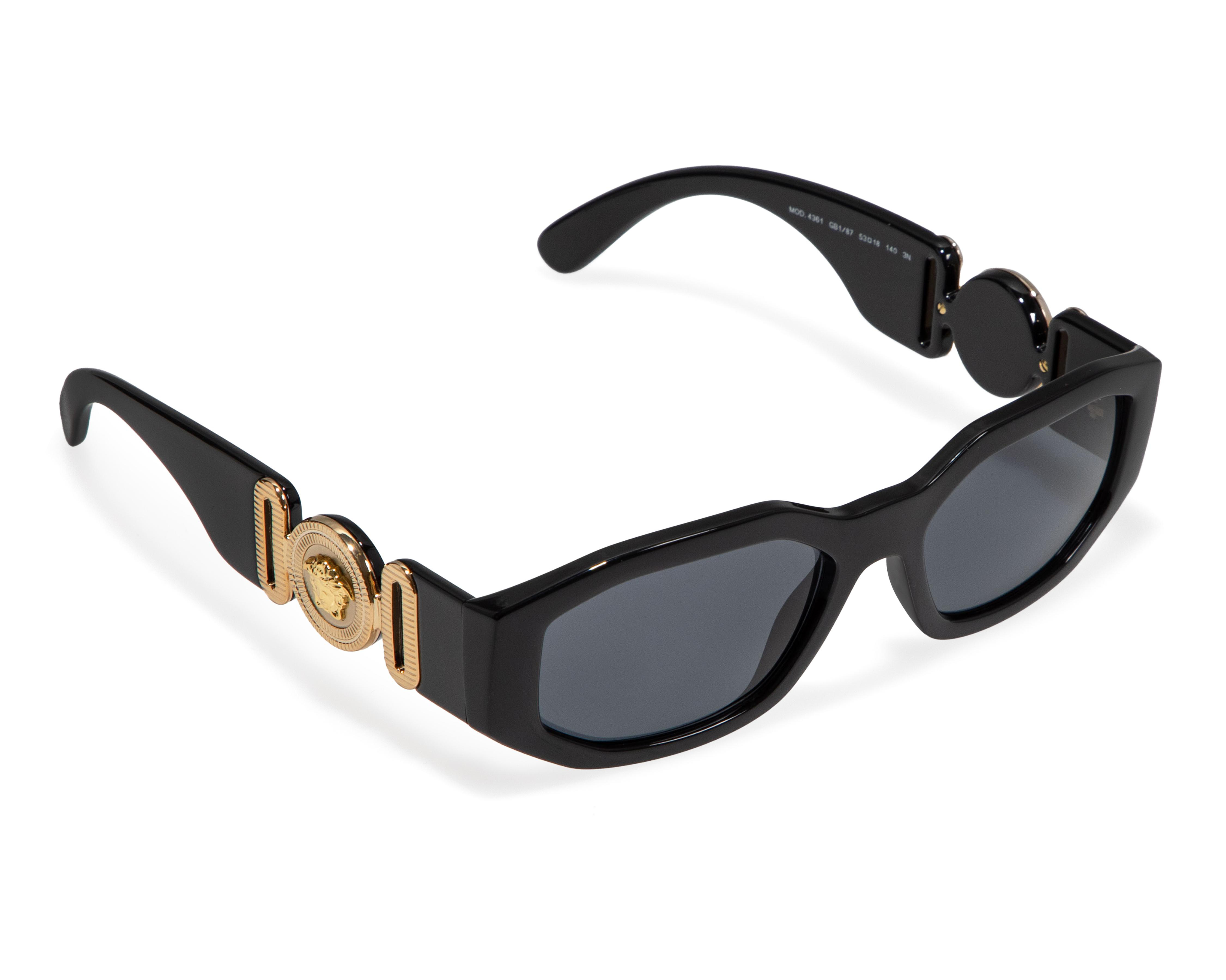 Lentes de Sol Unisex Versace Rectangulares Negros