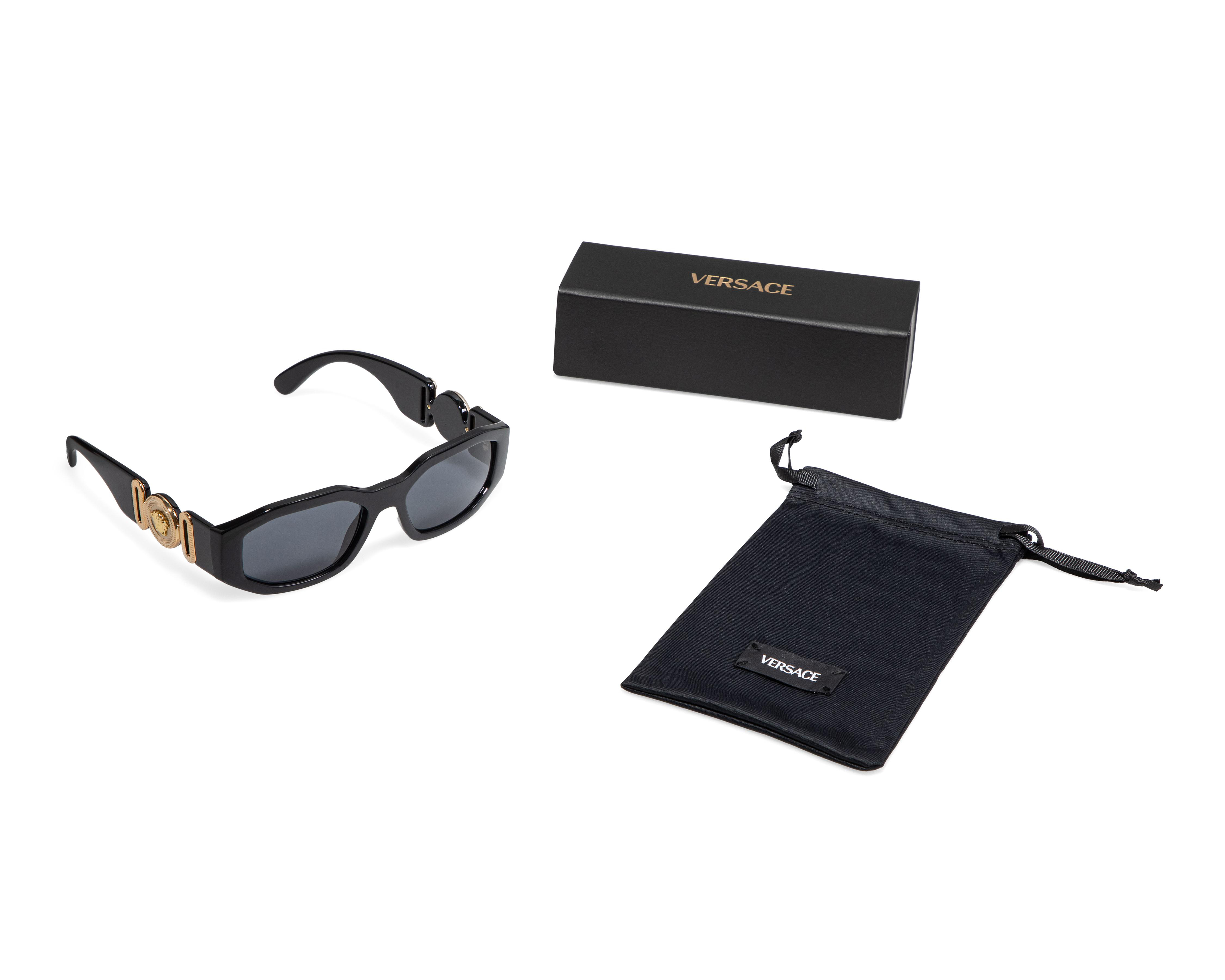 Foto 6 pulgar | Lentes de Sol Unisex Versace Rectangulares Negros