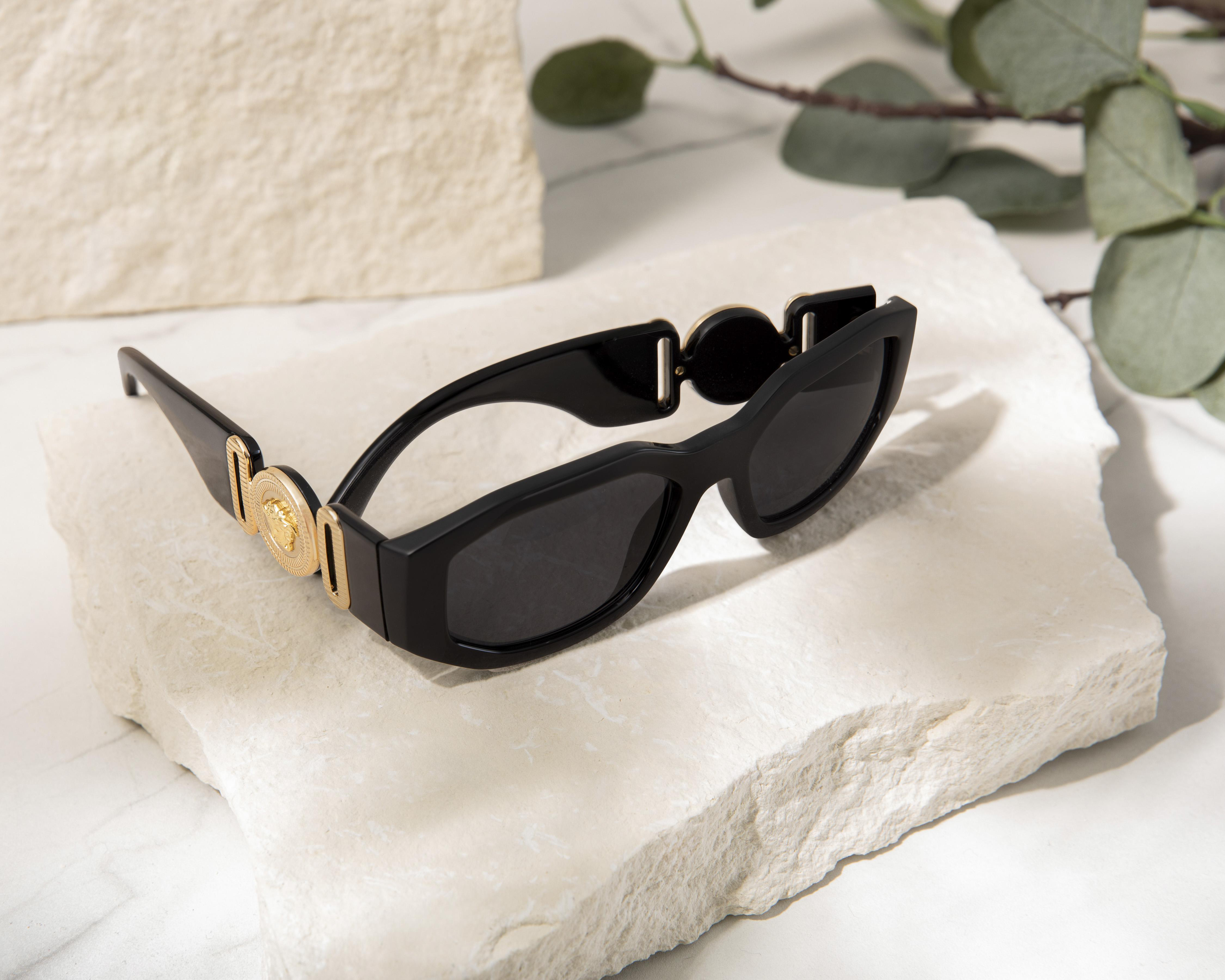 Foto 7 pulgar | Lentes de Sol Unisex Versace Rectangulares Negros