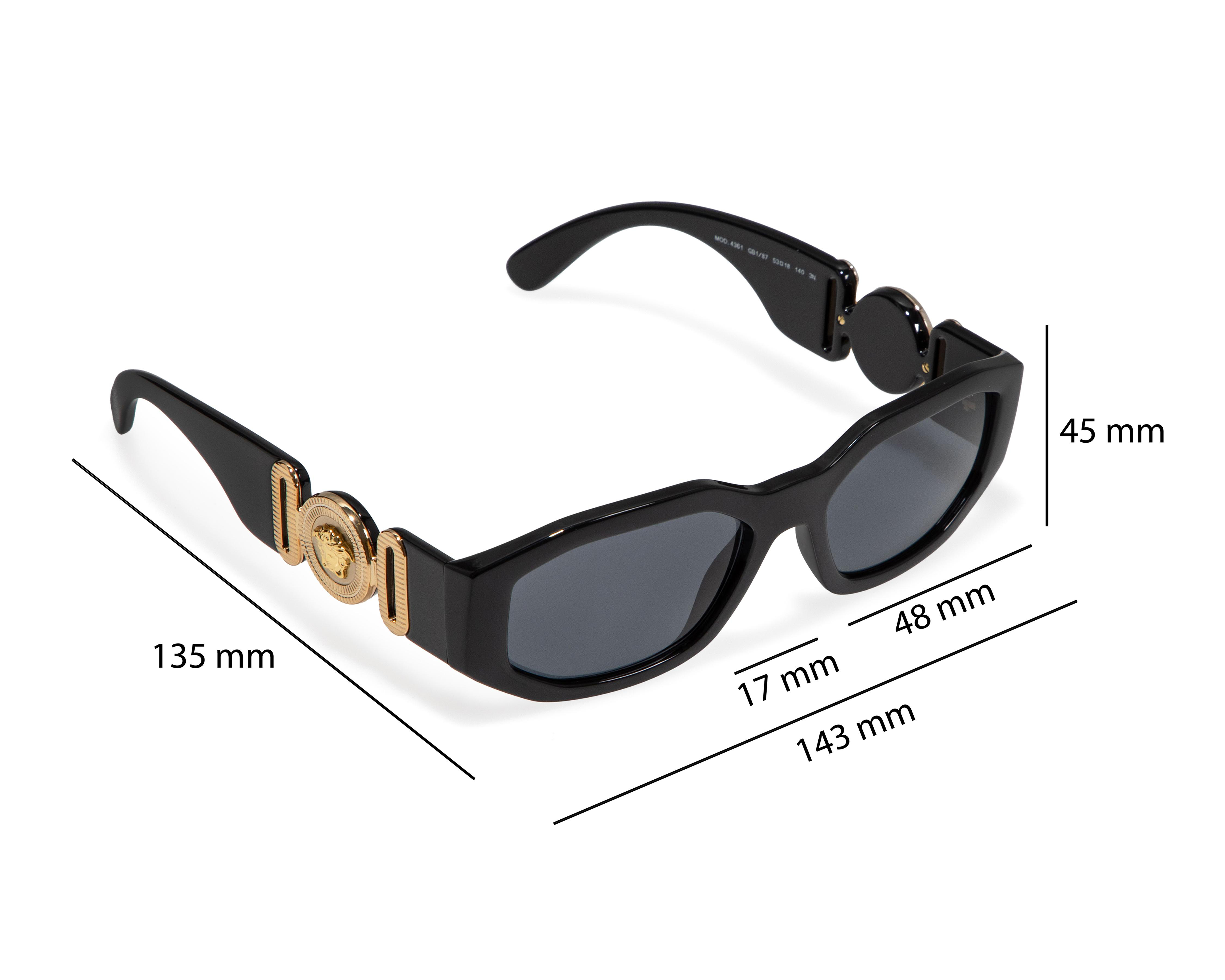 Foto 8 pulgar | Lentes de Sol Unisex Versace Rectangulares Negros