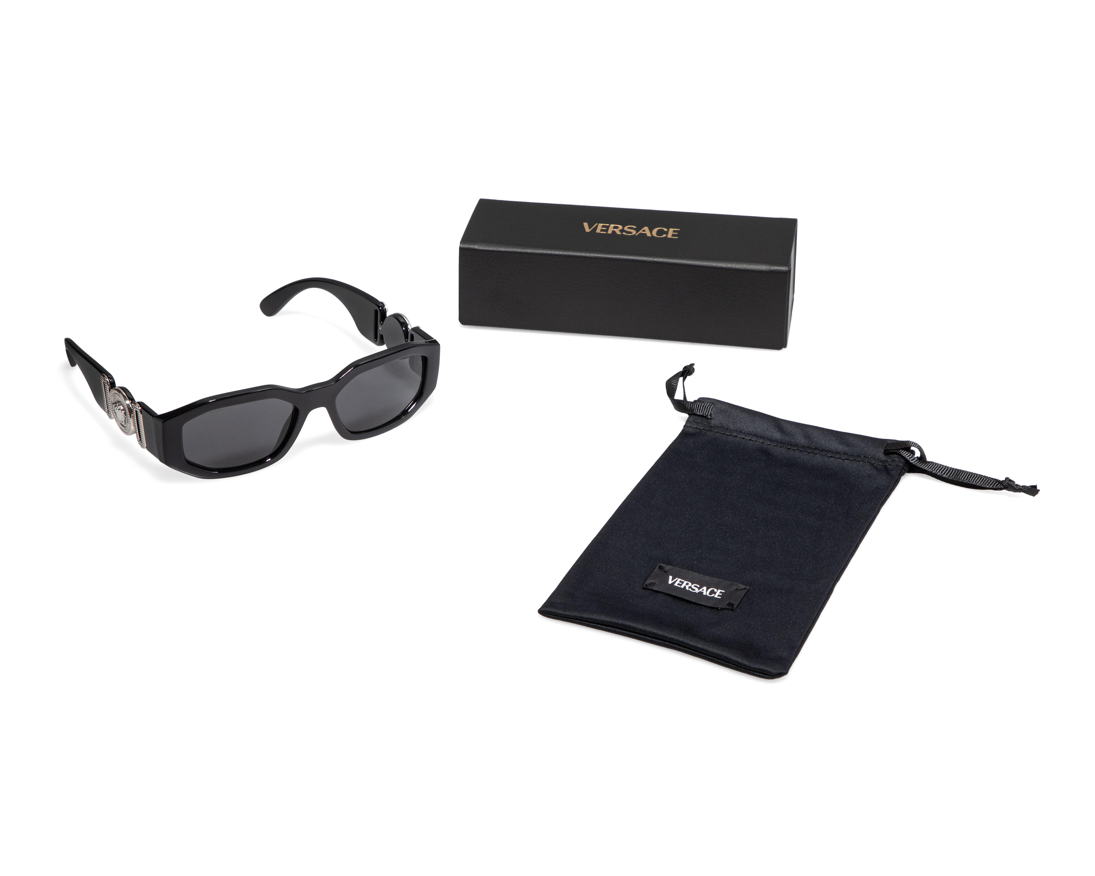 Foto 6 pulgar | Lentes de Sol Unisex Versace Rectangulares Negros
