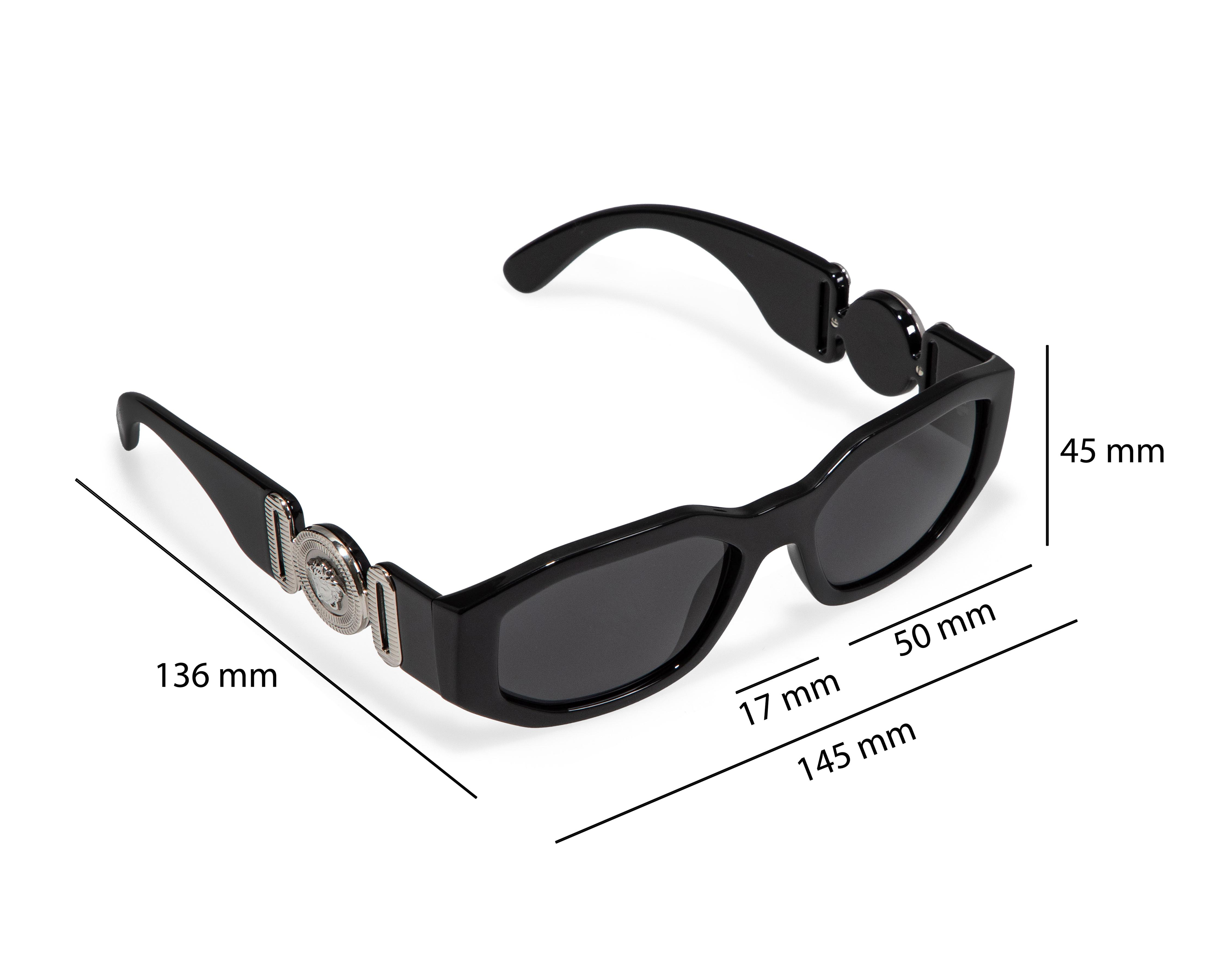 Foto 7 | Lentes de Sol Unisex Versace Rectangulares Negros