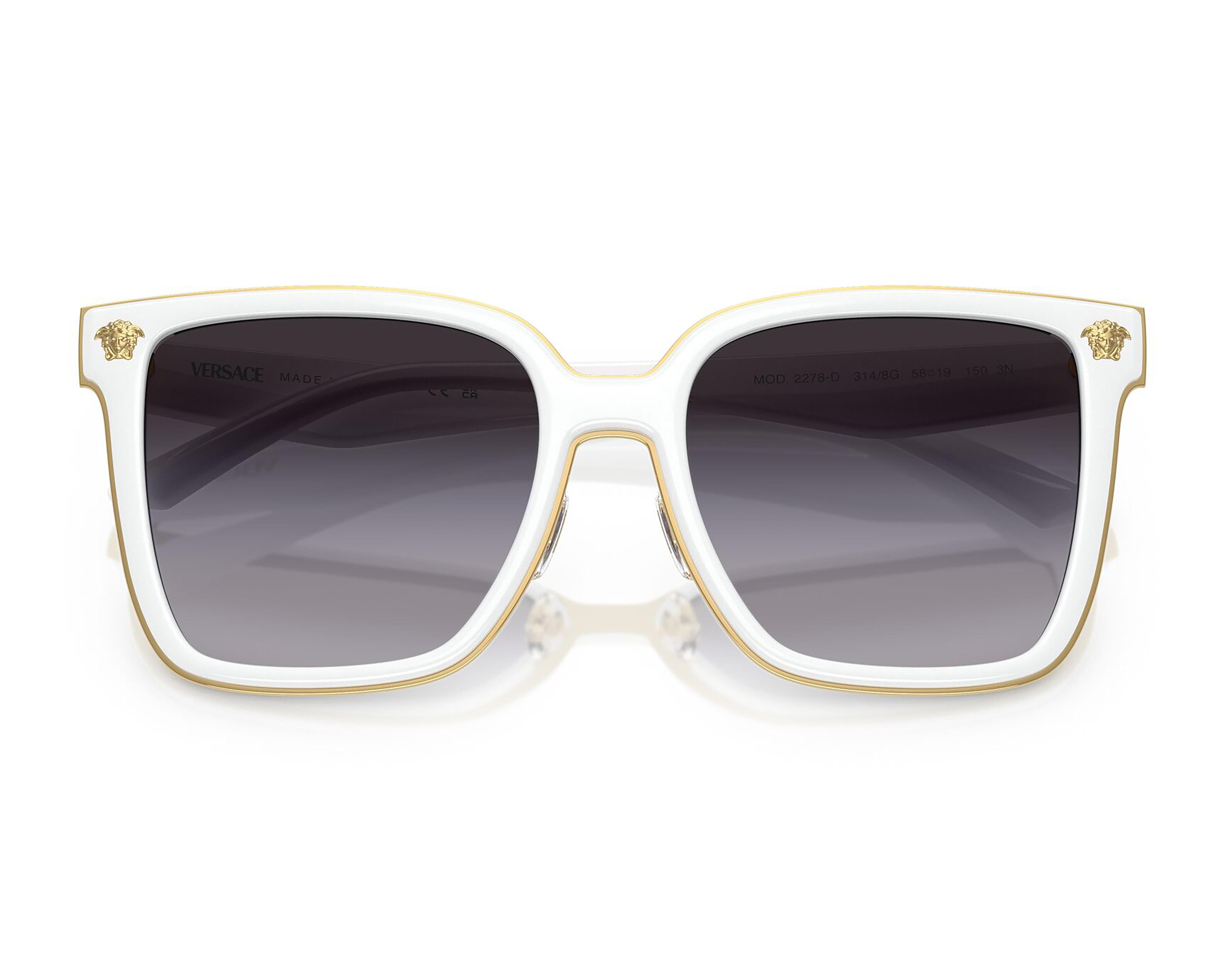 Foto 6 pulgar | Lentes de Sol para Mujer Versace Cuadrados Blancos