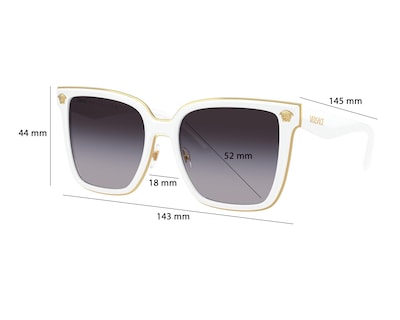 Foto 6 | Lentes de Sol para Mujer Versace Cuadrados Blancos