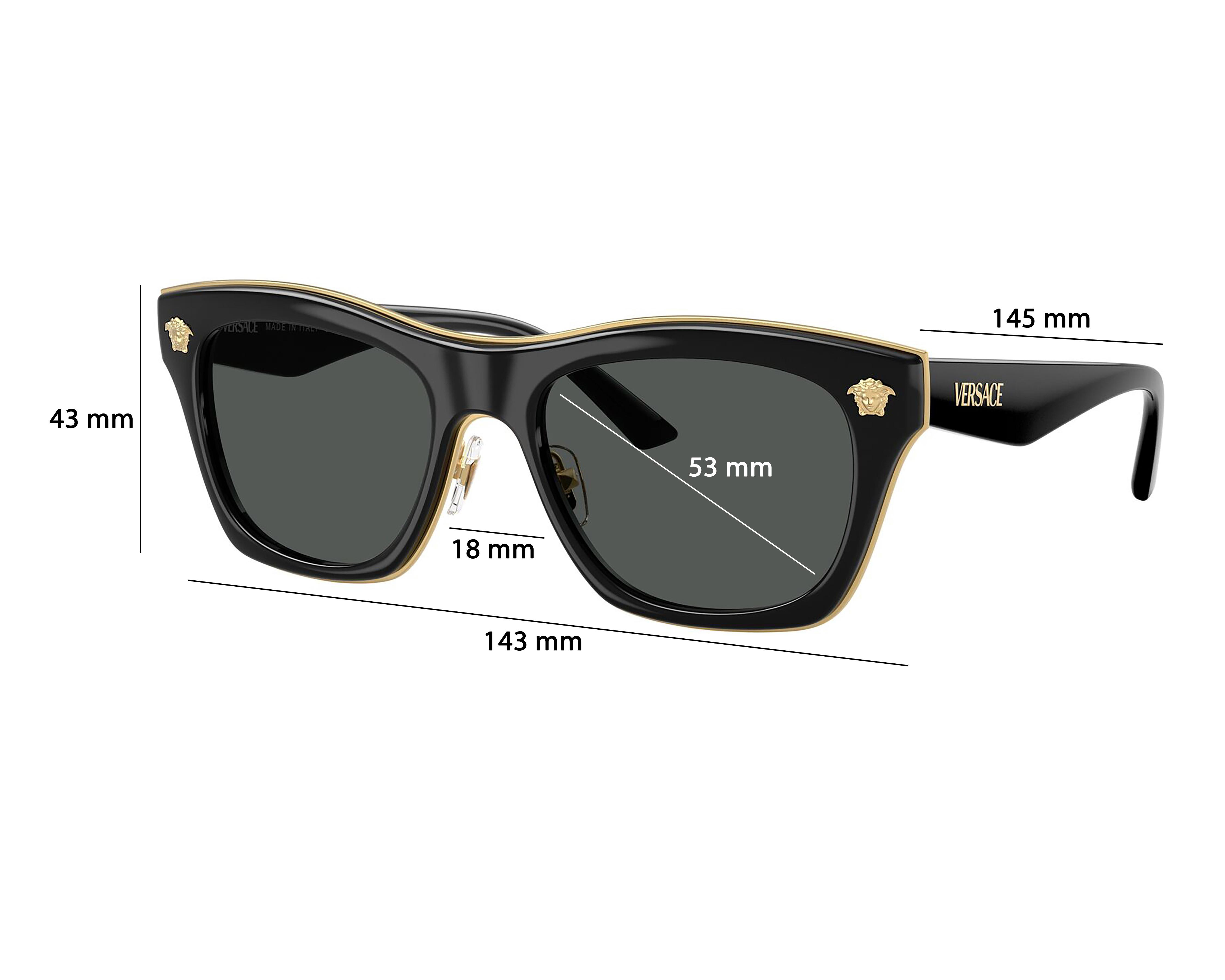Foto 7 pulgar | Lentes de Sol para Mujer Versace Wayfarer Negros