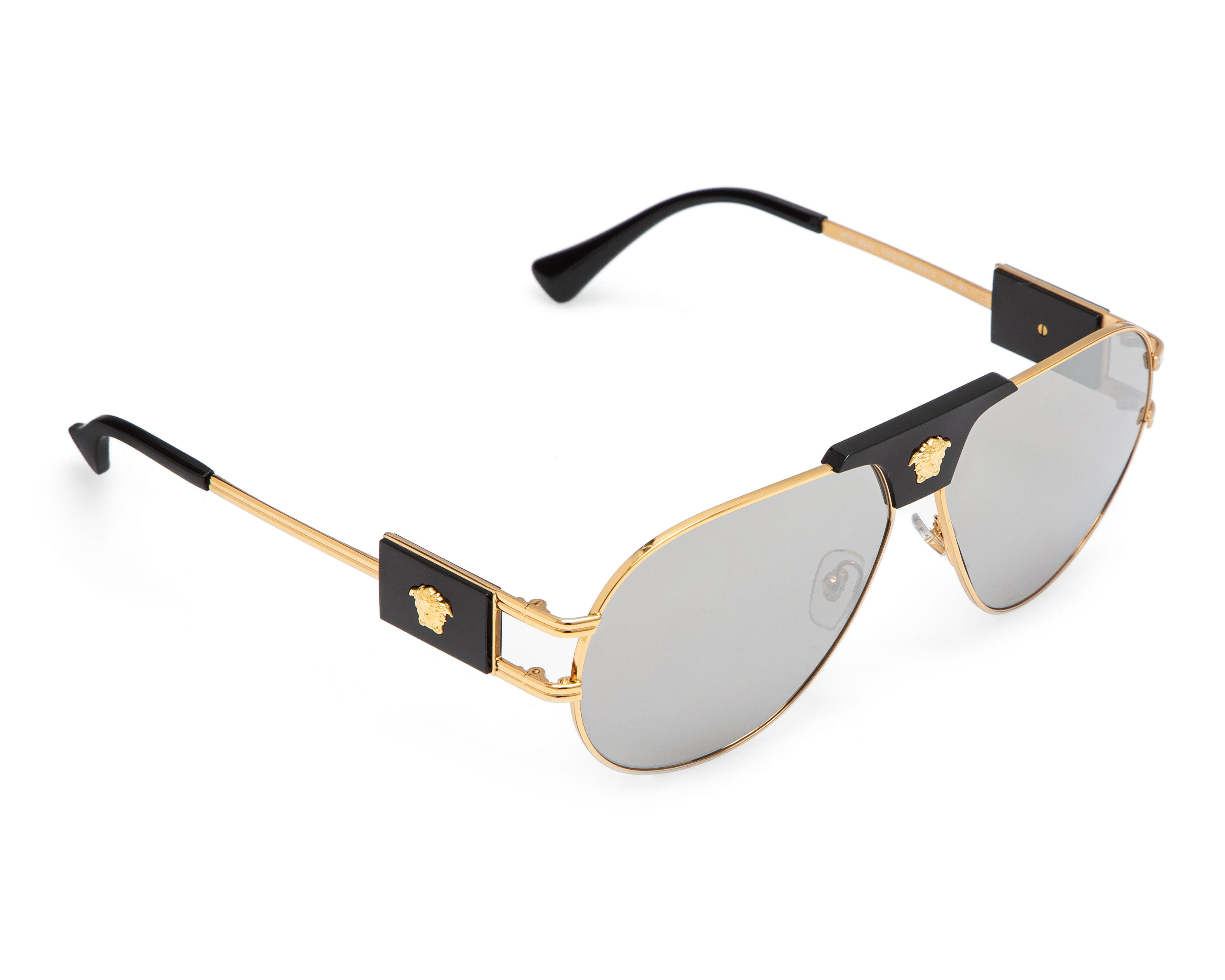 Foto 2 pulgar | Lentes de Sol Unisex Versace Aviador Dorados