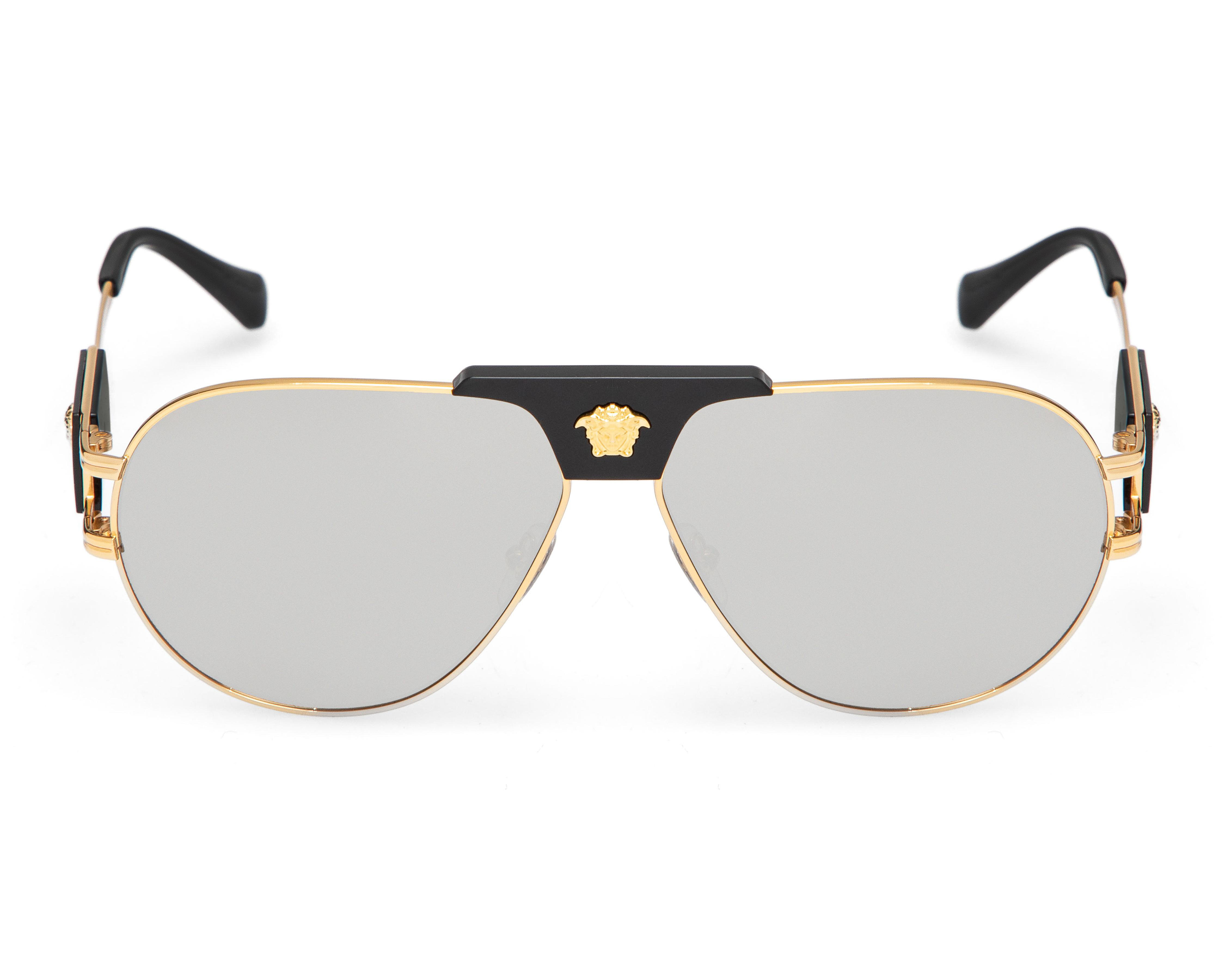 Foto 3 pulgar | Lentes de Sol Unisex Versace Aviador Dorados
