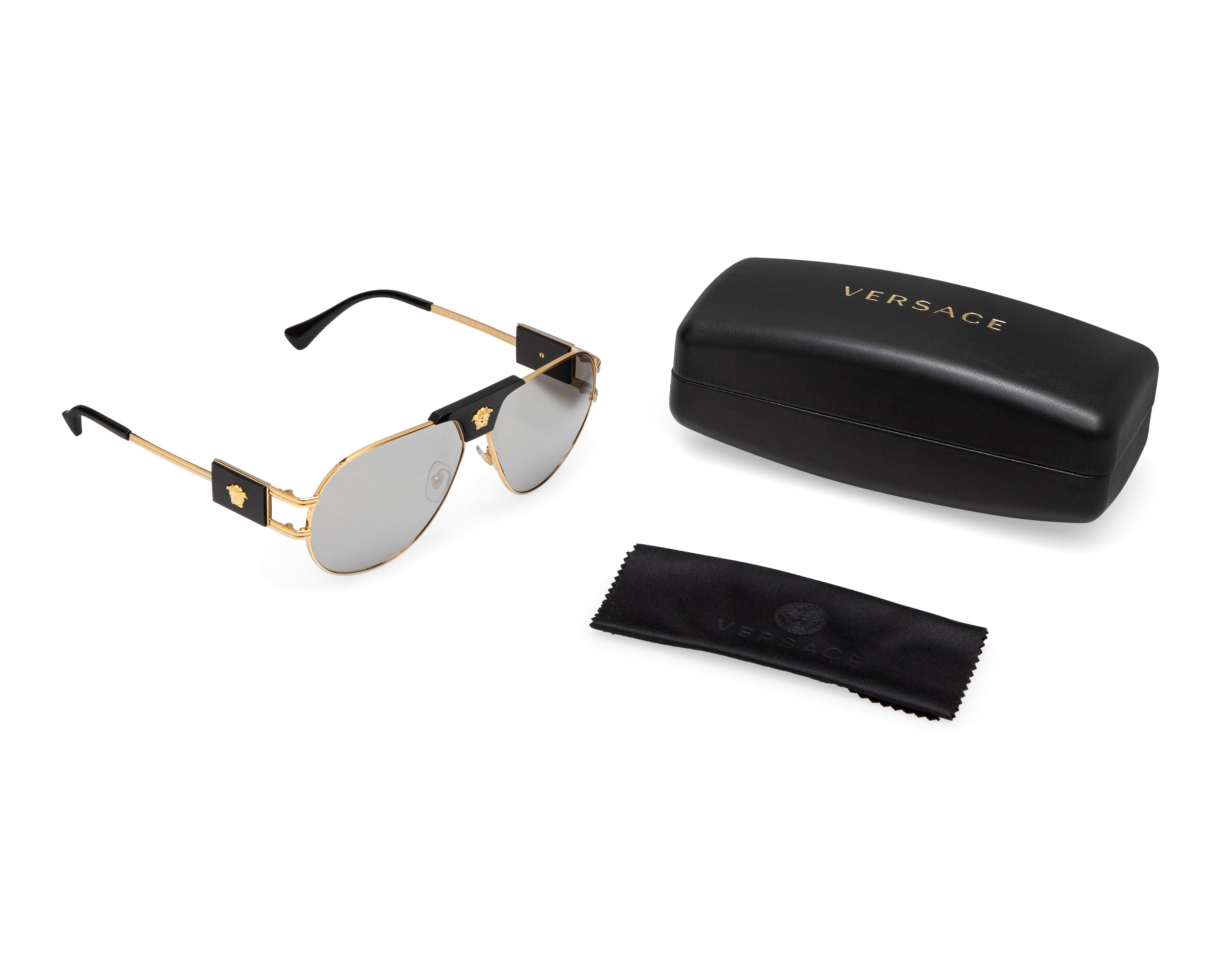 Foto 6 pulgar | Lentes de Sol Unisex Versace Aviador Dorados