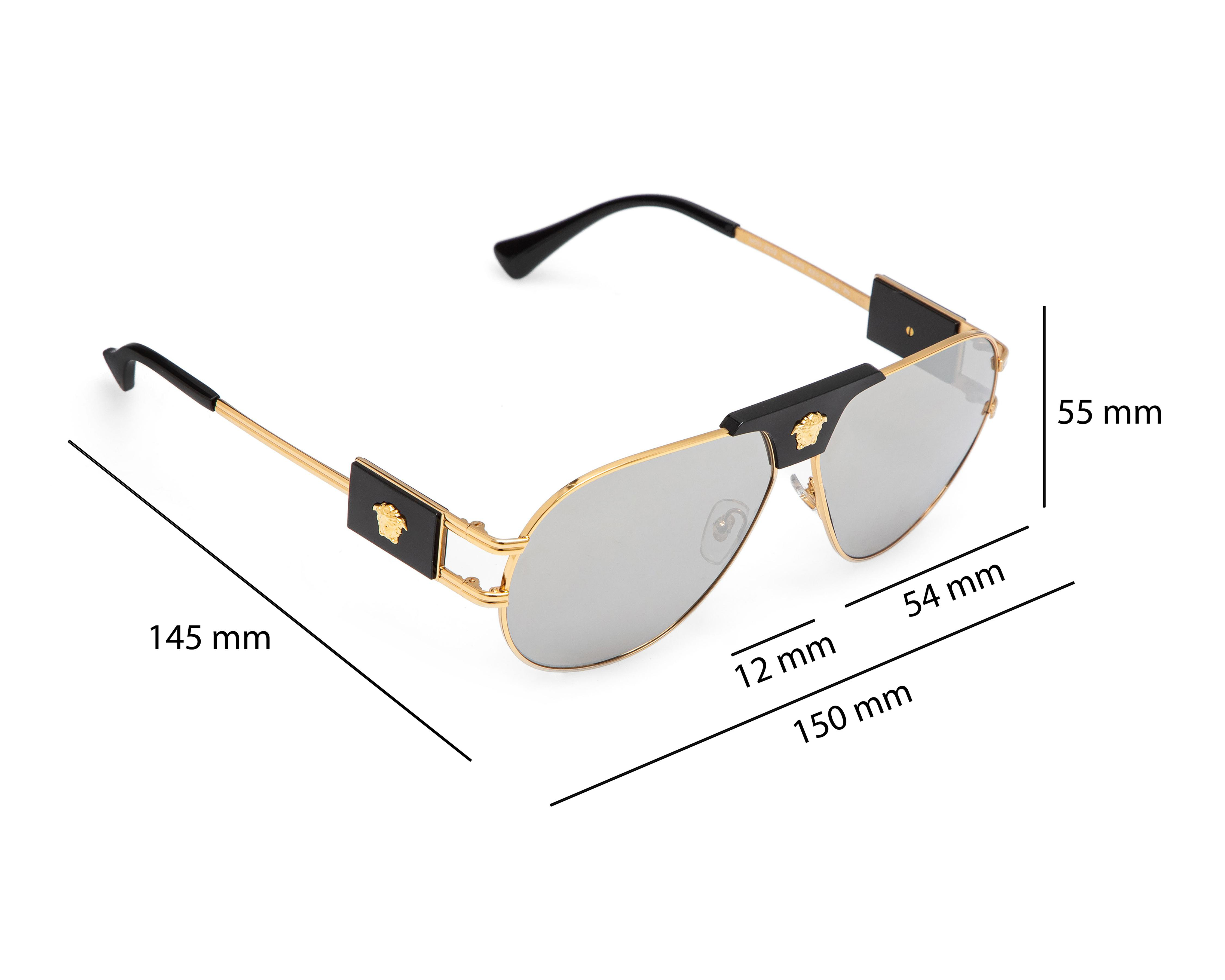 Foto 7 | Lentes de Sol Unisex Versace Aviador Dorados