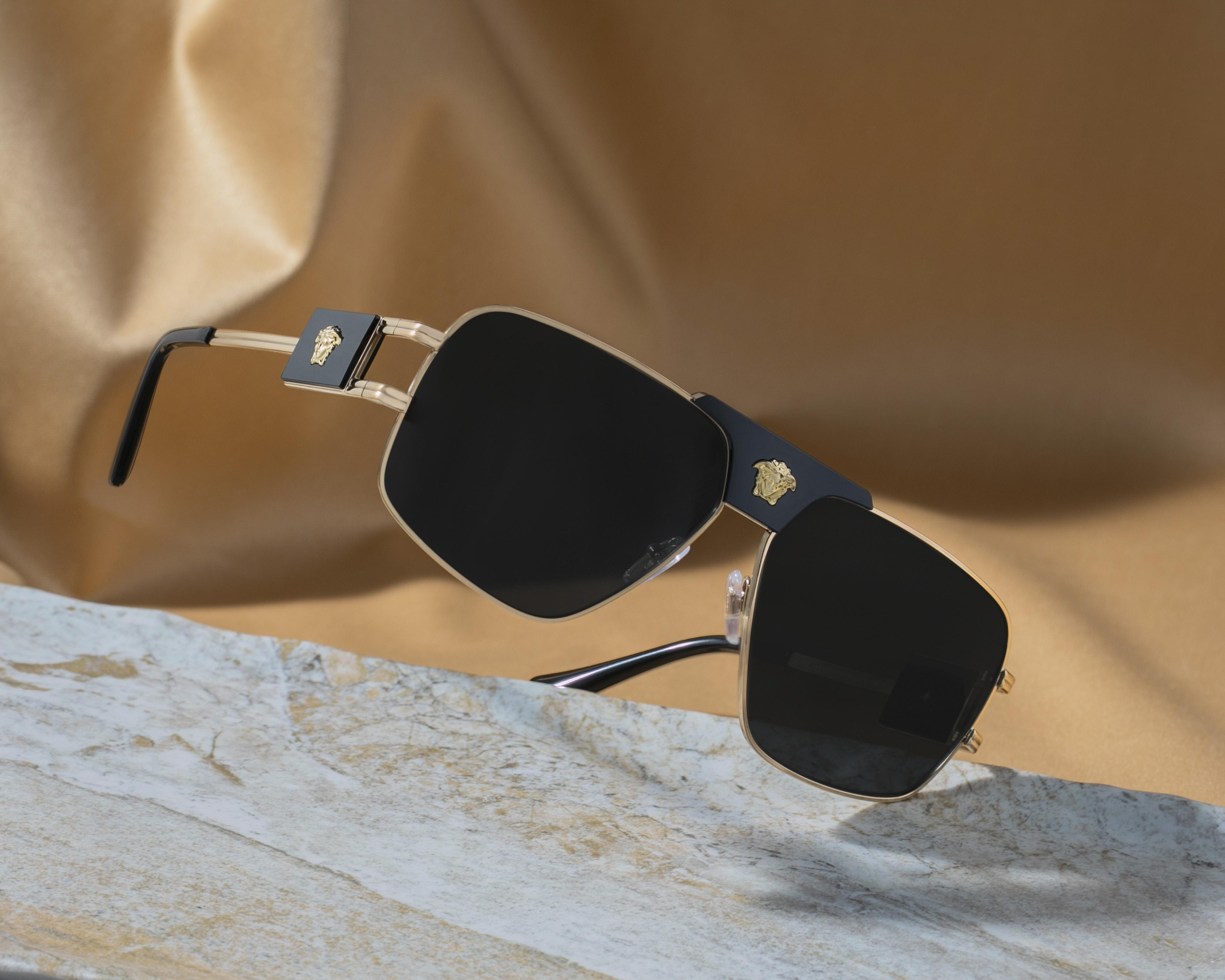 Foto 7 pulgar | Lentes de Sol Unisex Versace Aviador Dorados