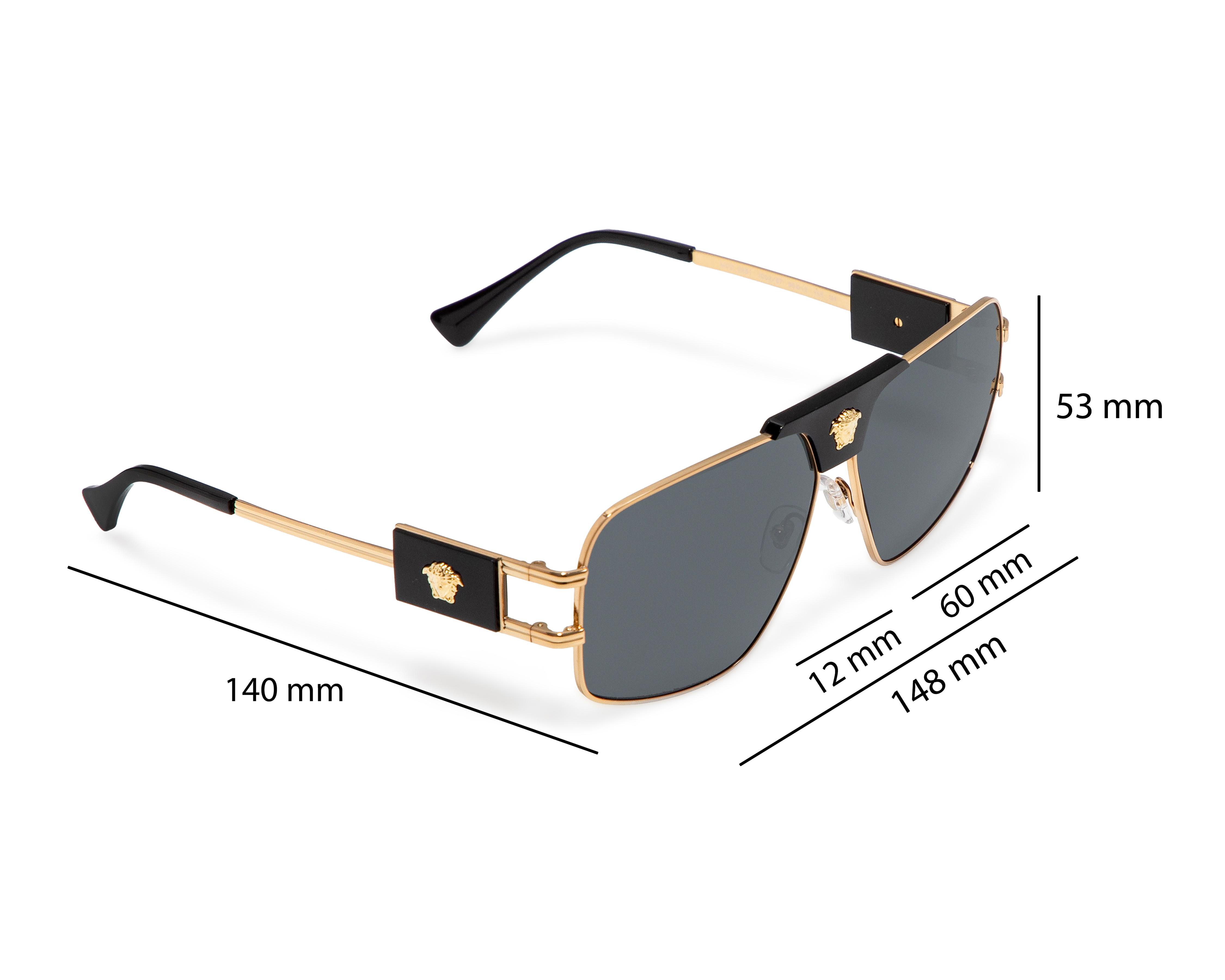 Foto 8 pulgar | Lentes de Sol Unisex Versace Aviador Dorados